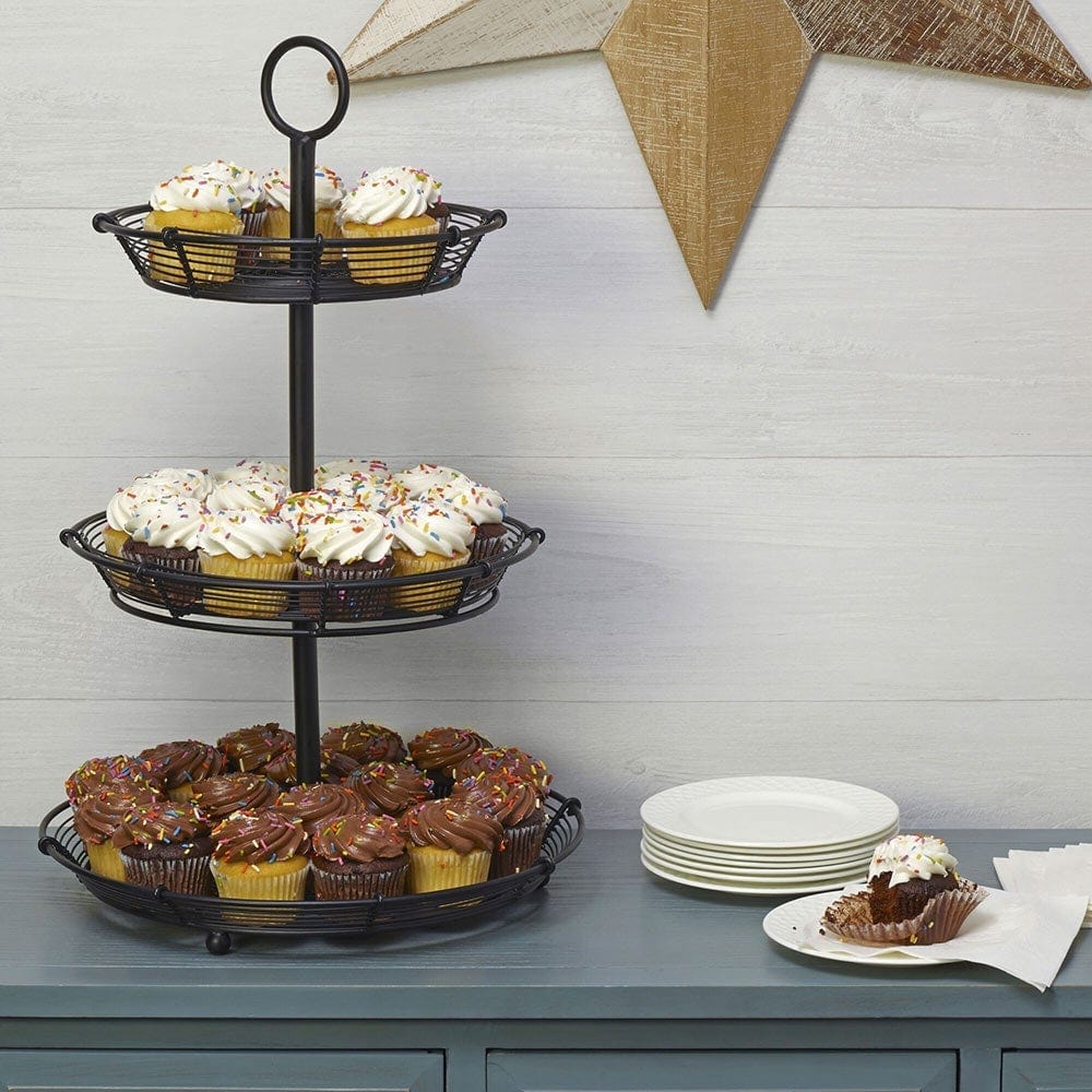 Tulsa Adjustable 3-Tier Serving Stand - Versatile Kitchen Organizer for Parties, Desserts & Appetizers | Perfect for Entertaining, Buffets & Home Decor