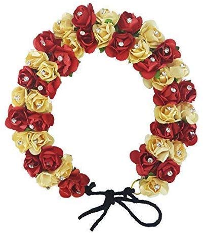 Stylish Floral Gajra Hair Bun Extension for Women & Girls - Ethnic Indian Hair Accessory Pack of 1 (M2) - Perfect for Weddings, Parties & Festive Occasions