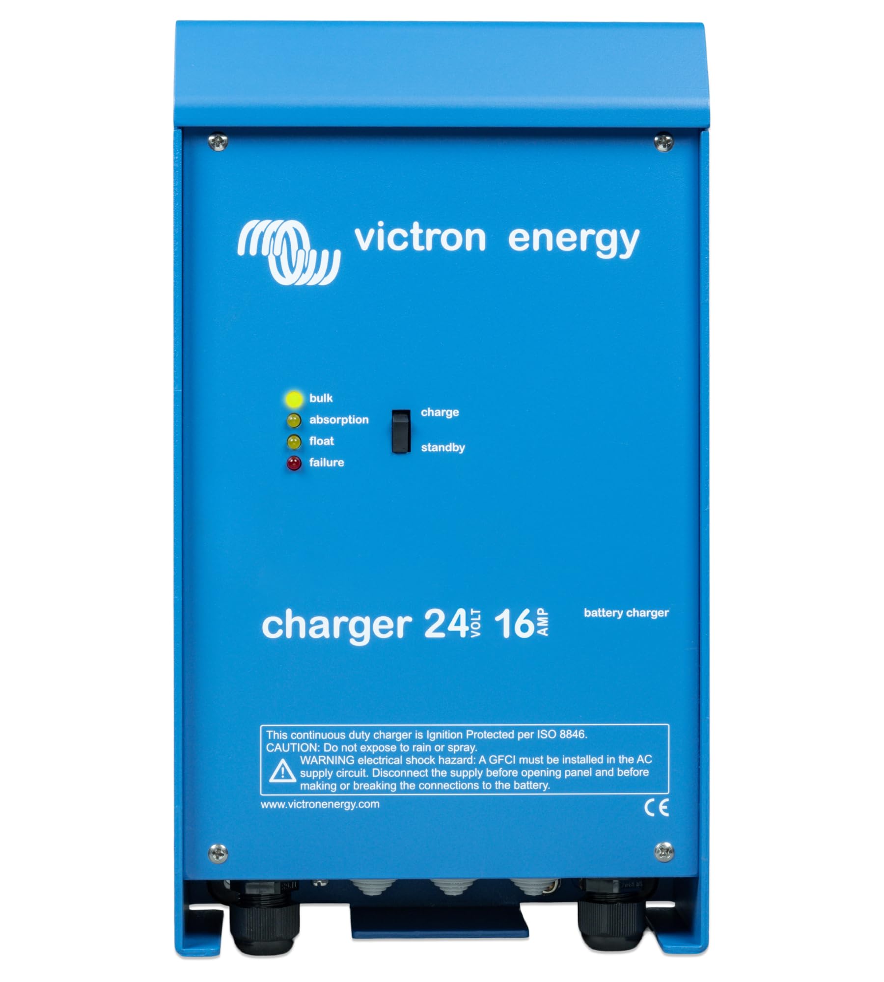 Victron Energy 24V 16A Smart Battery Charger - Microprocessor Controlled for Marine, RV, and Solar Power Systems - Perfect for Boats, Campers & Off-Grid Applications