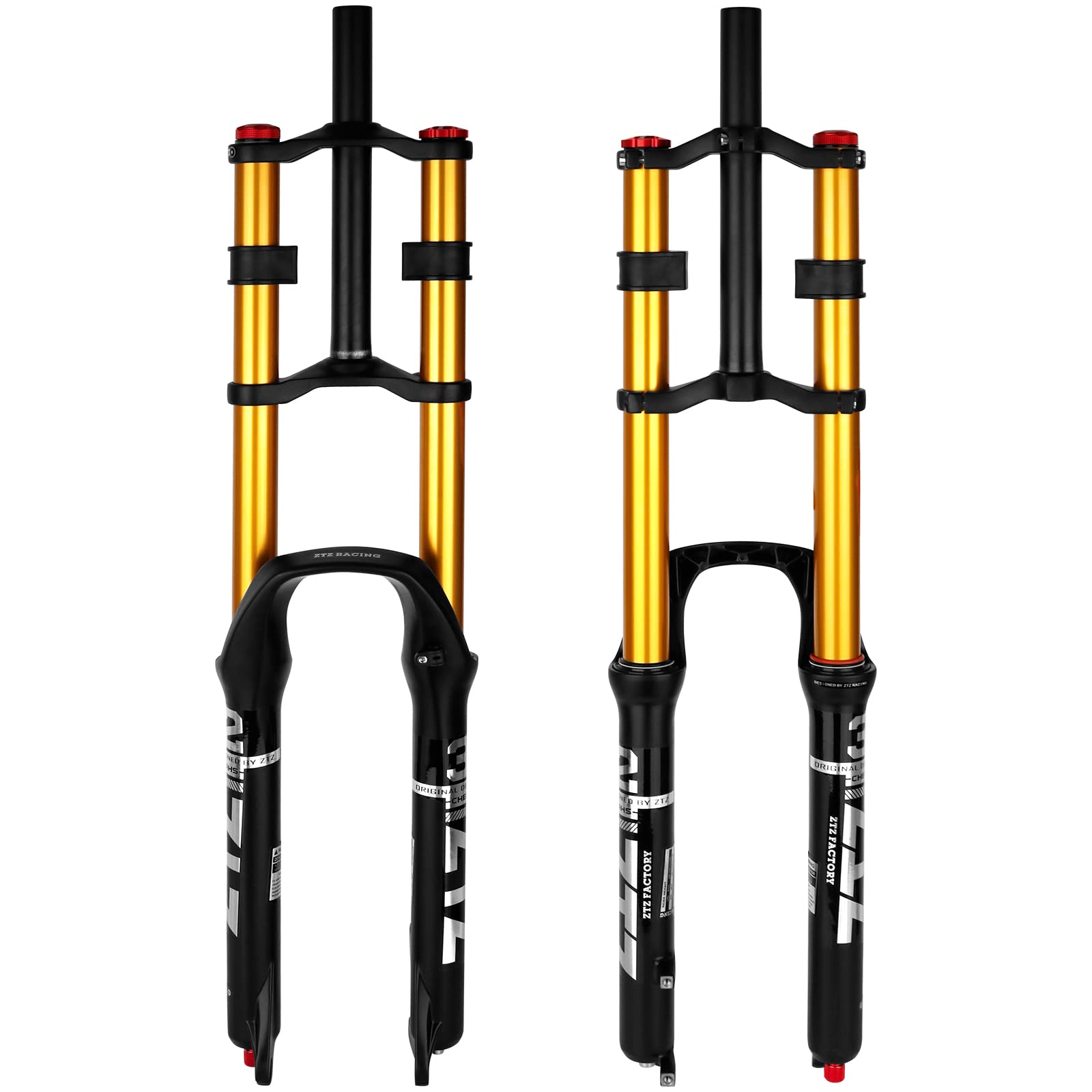 Premium Mountain Bike Suspension Fork - 26/27.5/29 Inch Air Shock Absorber with Rebound Adjustment for Downhill & Rappelling - Ultralight Straight Tube Design for Enhanced Trail Performance - Perfect for DH Racing, Off-Road Biking & Extreme Mountain Adventures