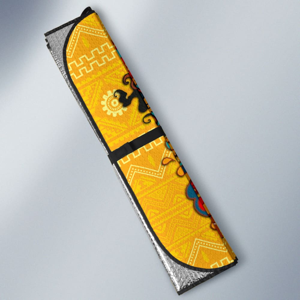 Premium African-Themed Car Sun Shades - Black Women Power & Africa Map Design - Perfect for Travel, Road Trips & Cultural Pride