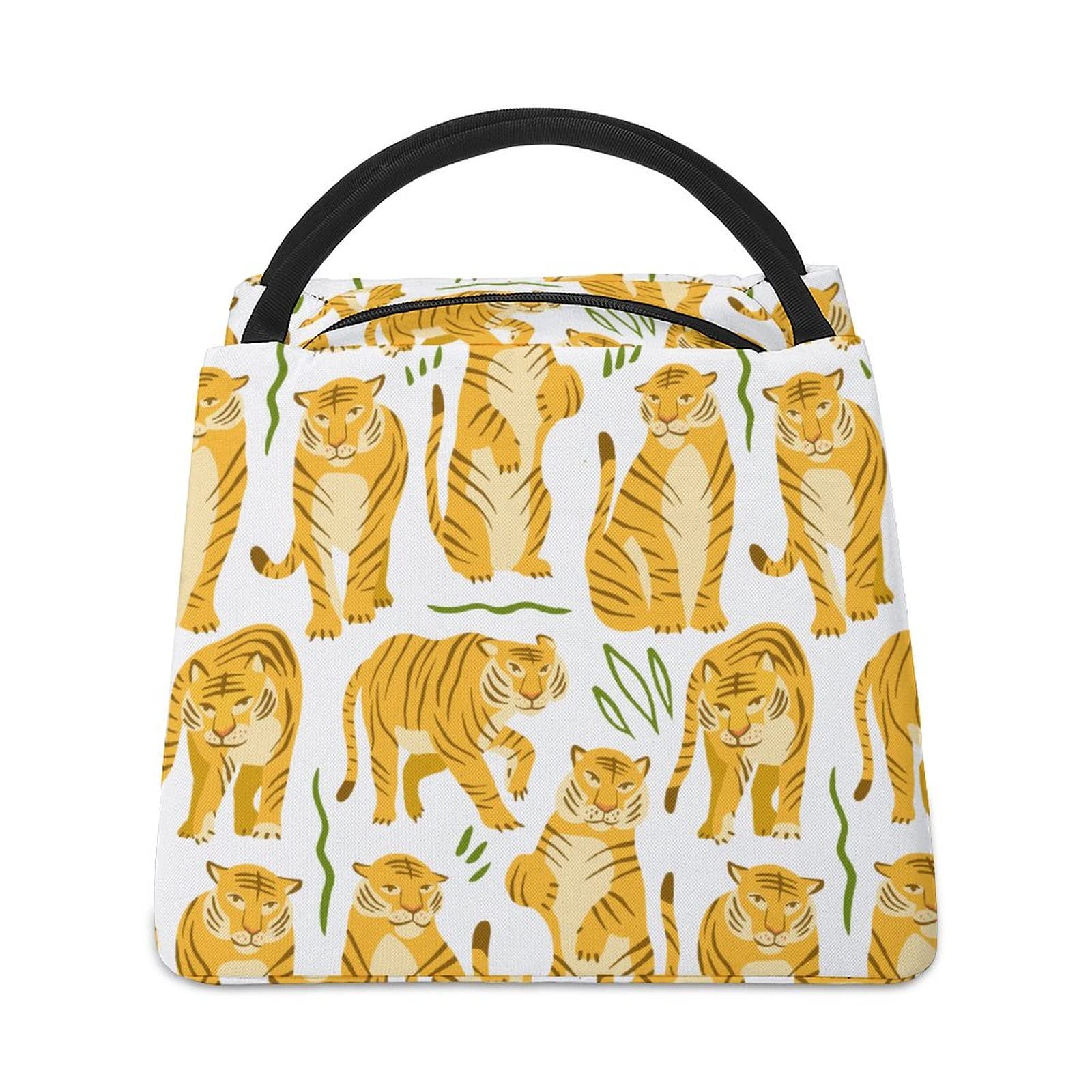 Insulated Lunch Bag for Women - Reusable Cooler Tote for Work, School & Picnic - Leakproof Meal Container with Cute Tiger Design - Perfect for Office, Outdoor Activities & Daily Commute