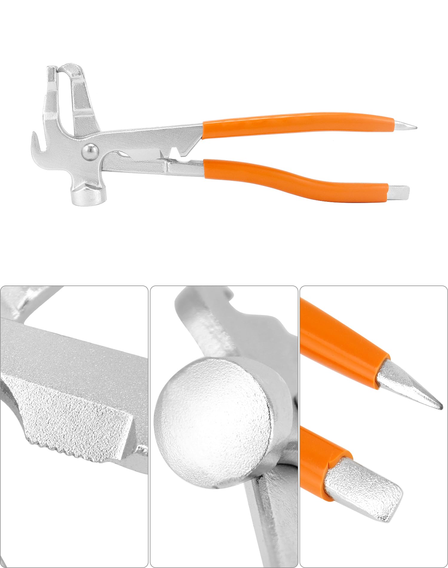 QWORK Wheel Balancing Weight Plier & Hammer Tool - Professional Clip-On Wheel Weight Pliers for Tire Rim Balancing - Perfect for Auto Repair Shops & DIY Car Maintenance