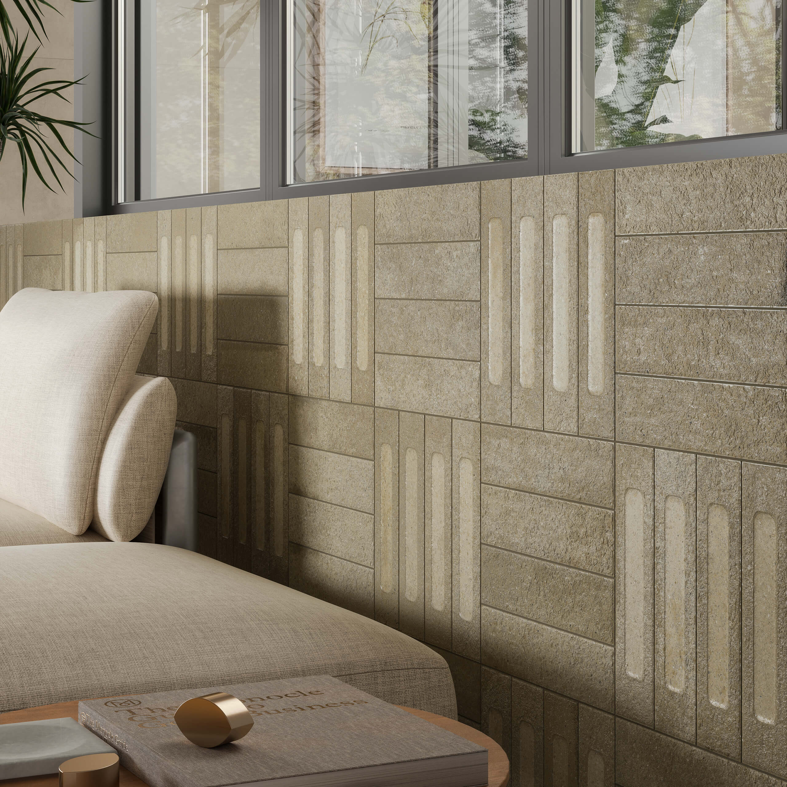 Miniature Fornace Formella 60x240 Matt Verde Muschio Ceramic Tile - Moss Green Matte Finish for Kitchen Backsplash, Bathroom Walls & Flooring