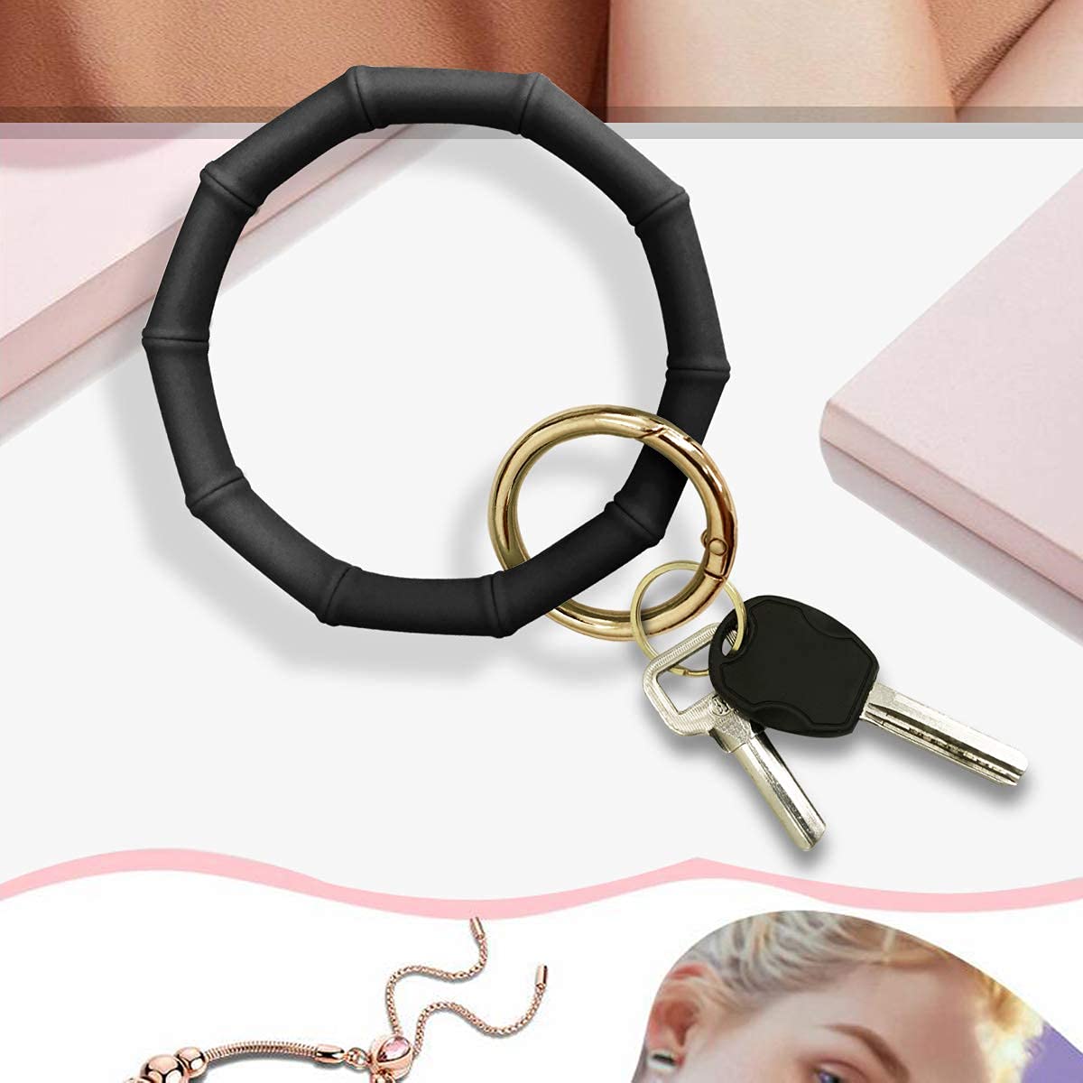 Keychain Bracelet Wristlet - Stylish & Practical for Keys & Essentials