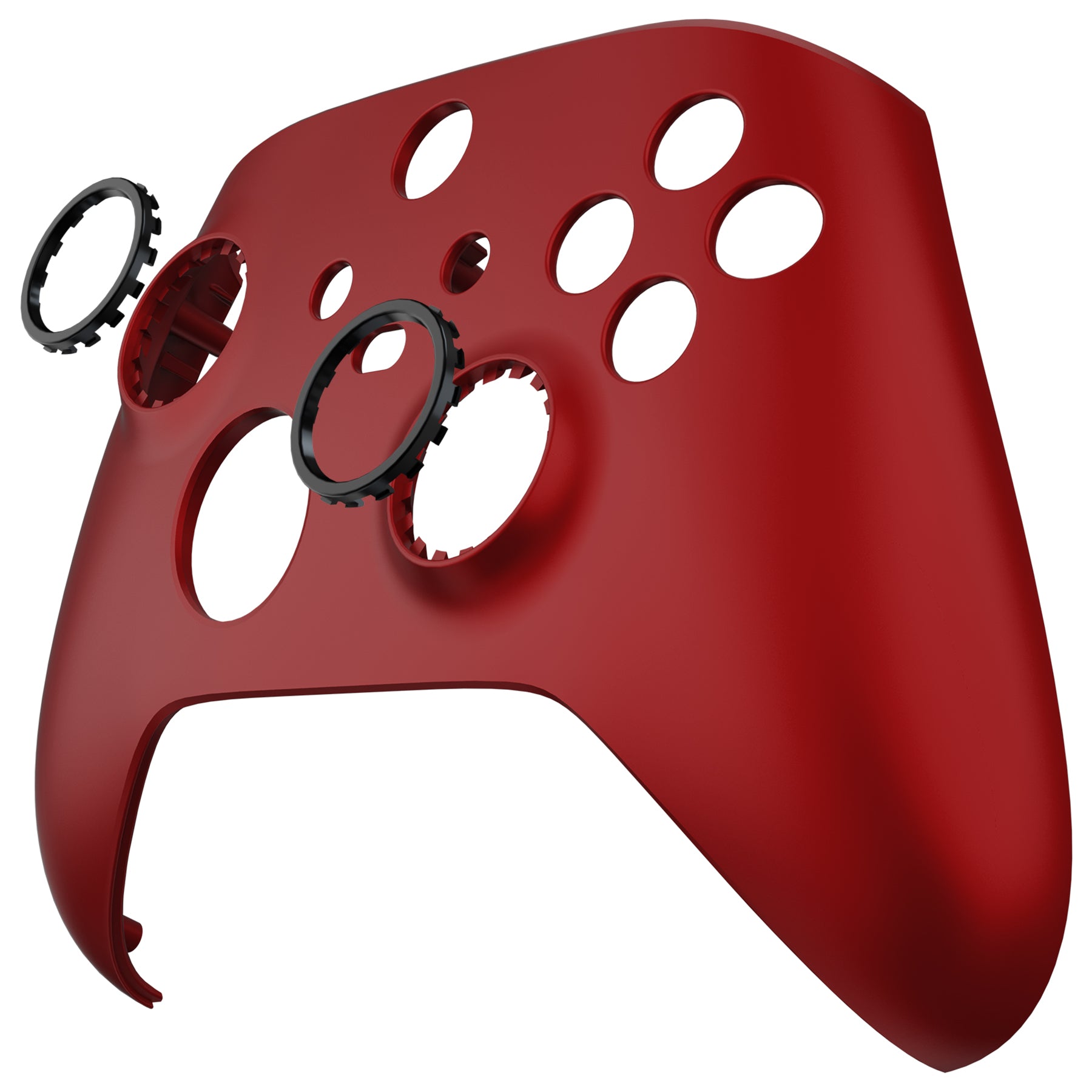 eXtremeRate FaceMag Scarlet Red Magnetic Front Housing Shell for Xbox Series X & S Controller - DIY Replacement Faceplate Cover with Accent Rings (Model 1914, Controller Not Included) - Perfect for Gaming, Customization & Repair
