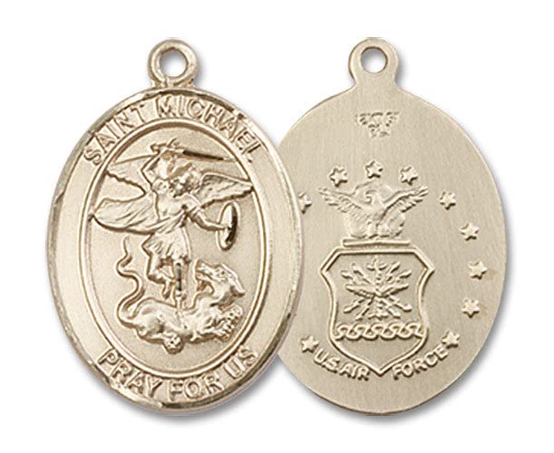 St. Michael Air Force Medal Pendant Necklace - Authentic Military Jewelry for Men & Women - Made in USA - Perfect for Military Appreciation, Gifts & Everyday Wear