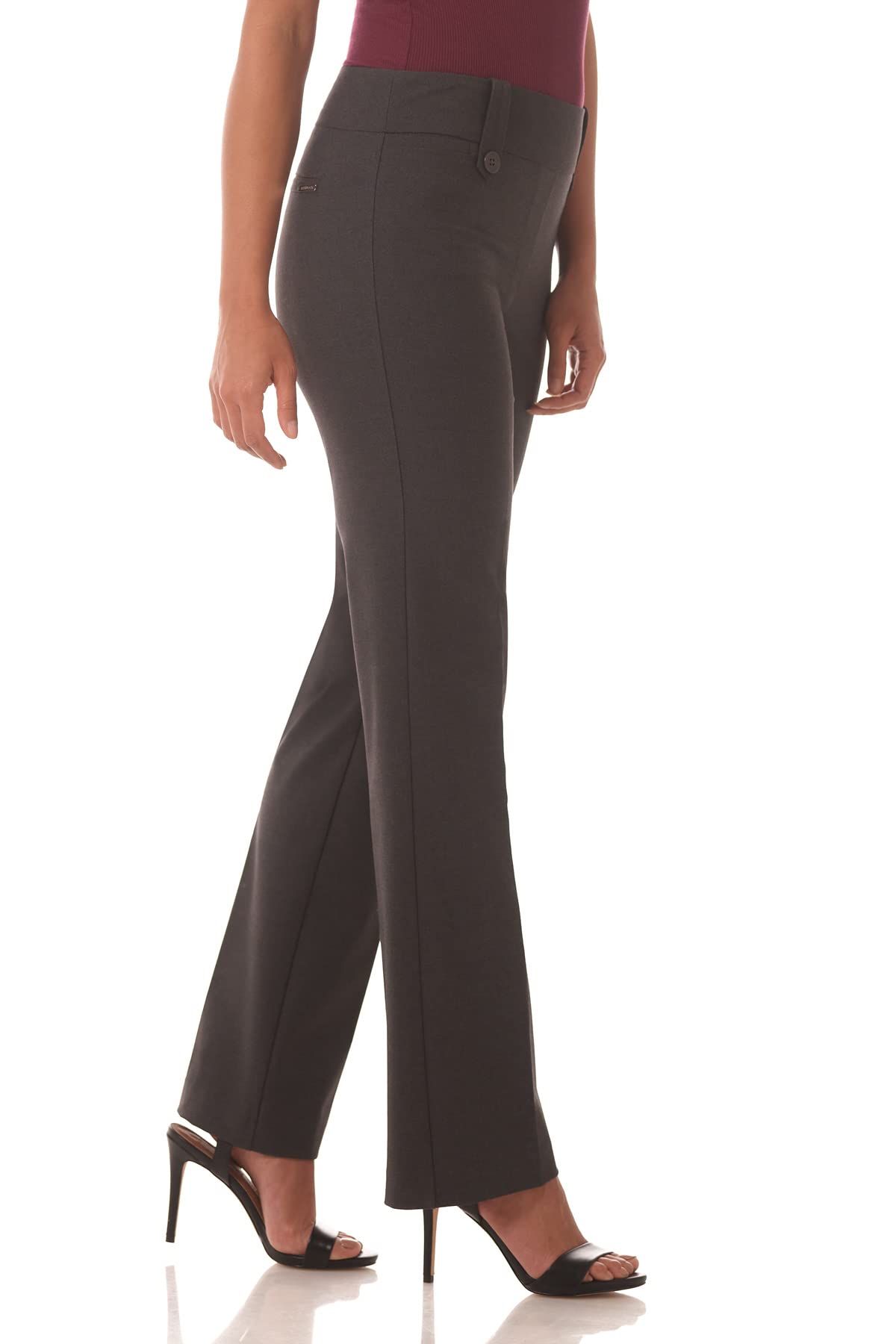 Rekucci Women's Stretch Bootcut Pants with Tummy Control - Smart Desk to Dinner Comfort for Work & Casual Wear