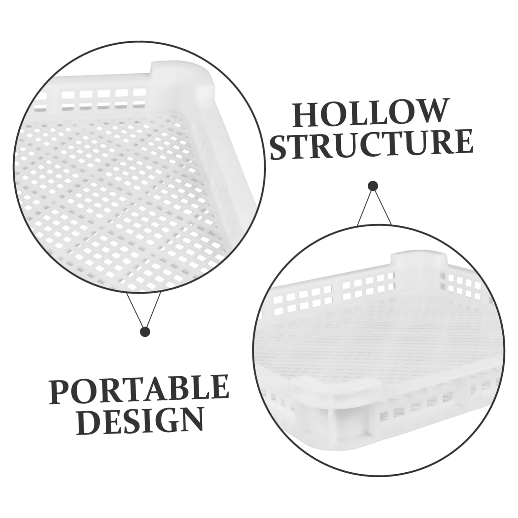 Yardwe 1-Piece Freezer Basket - White Plastic Drying Tray for Vegetables, Seafood & Pantry Storage | Fridge Organizer, Food Freezing Tray & Refrigerator Storage Solution | Perfect for Meal Prep, Freezer Organization & Kitchen Storage
