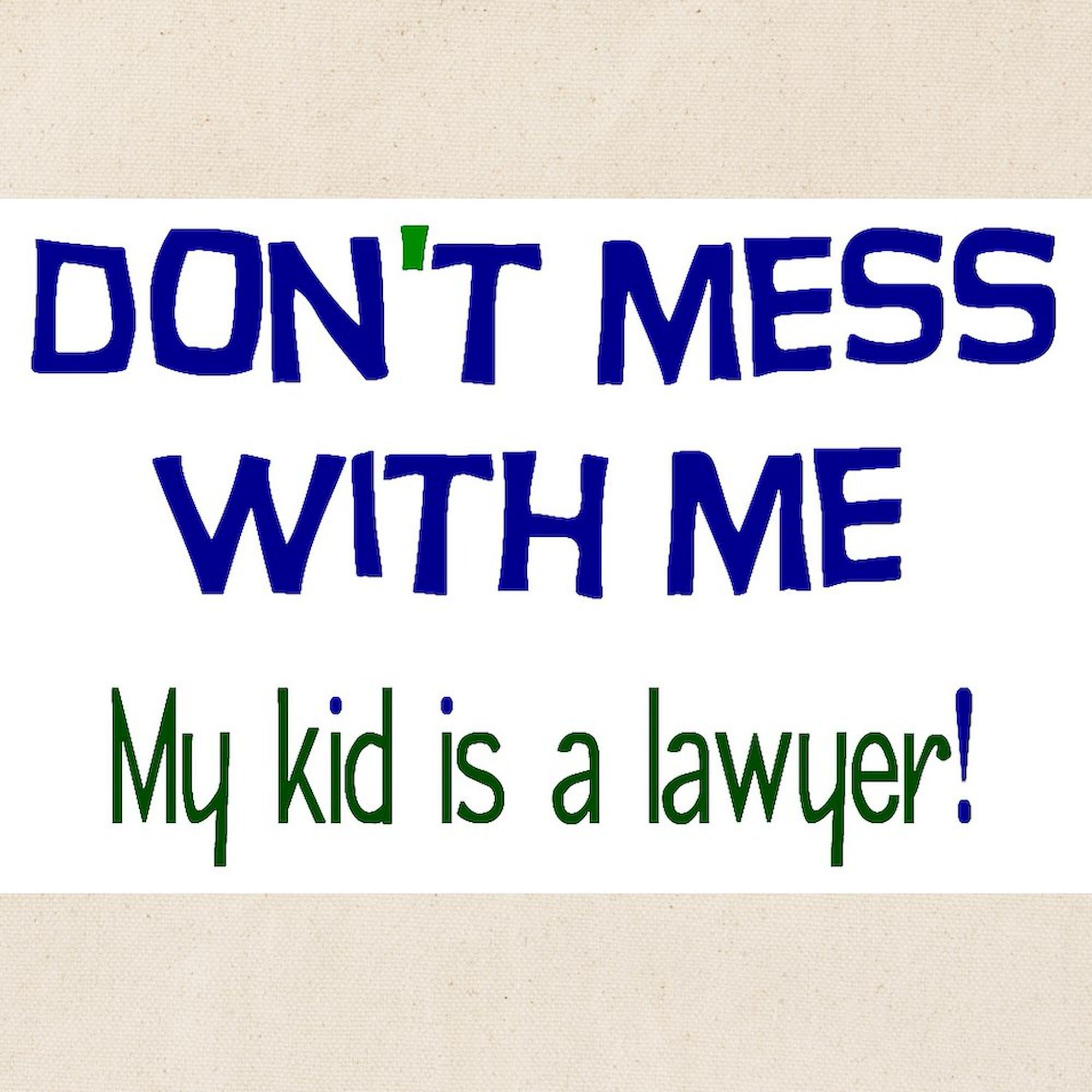 My Kid's A Lawyer Tote Bag - Natural Canvas Reusable Shopping Bag for Work, School & Groceries - Funny Gift for Law Students & Attorneys