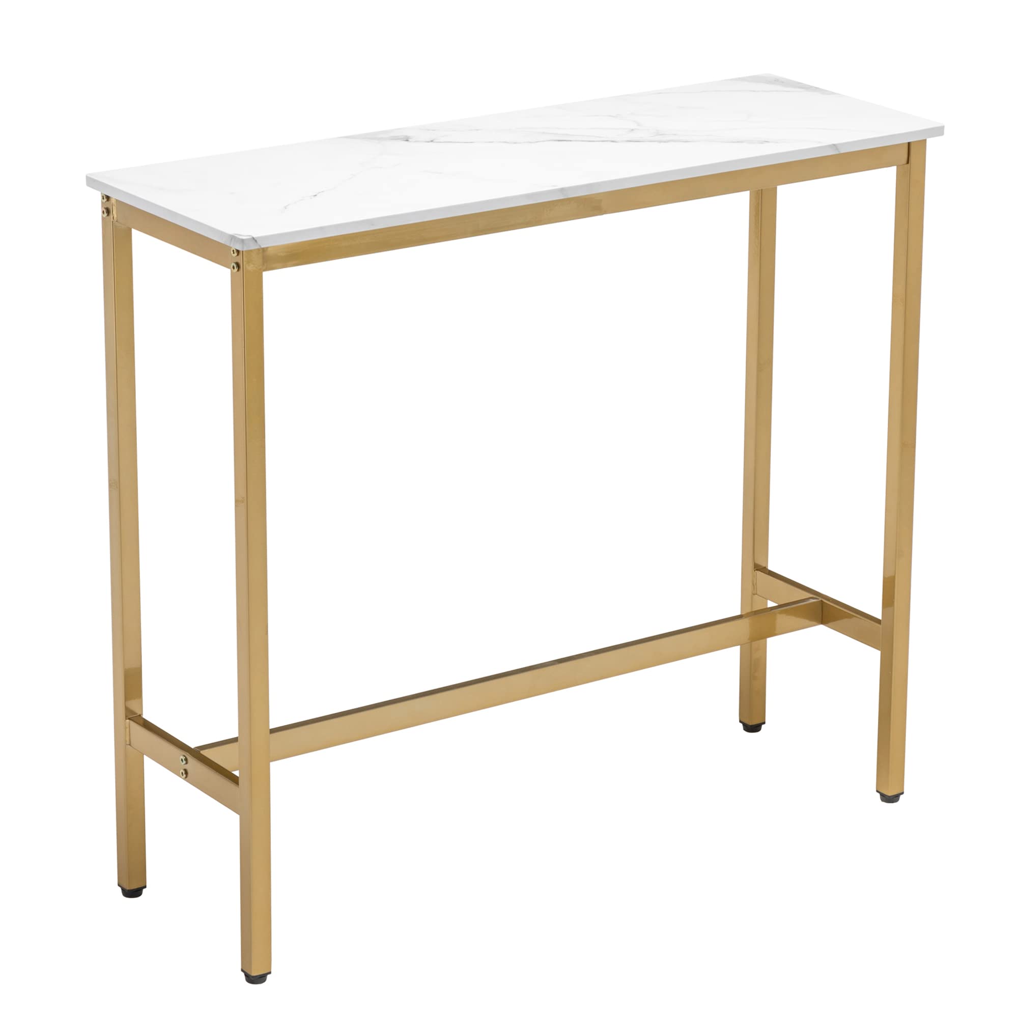 Modern White Faux Marble Bar Table 41