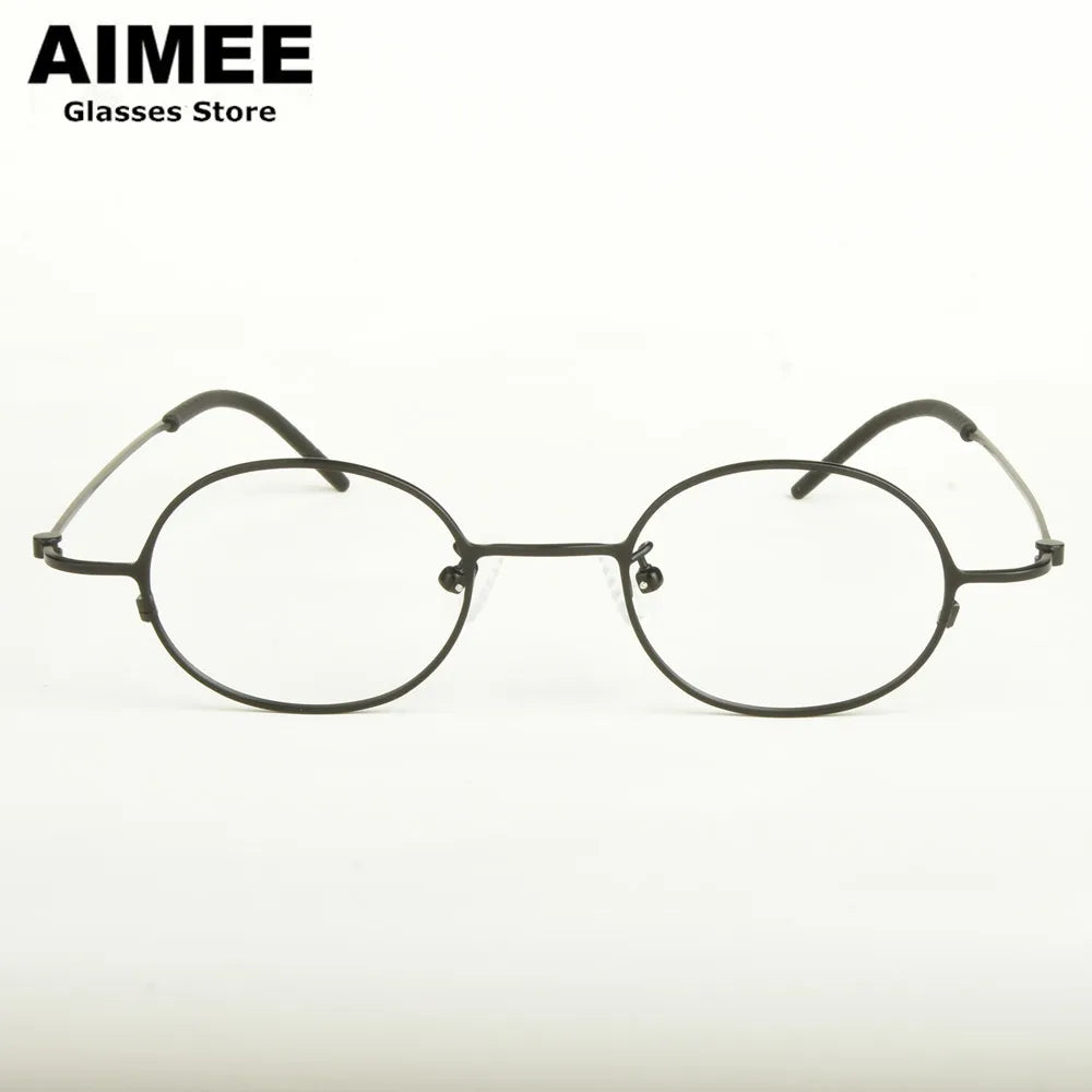 Aimee Unisex Full Rim Small Round Titanium Eyeglasses 14516 - Lightweight & Durable Frame for Reading, Work, and Everyday Use