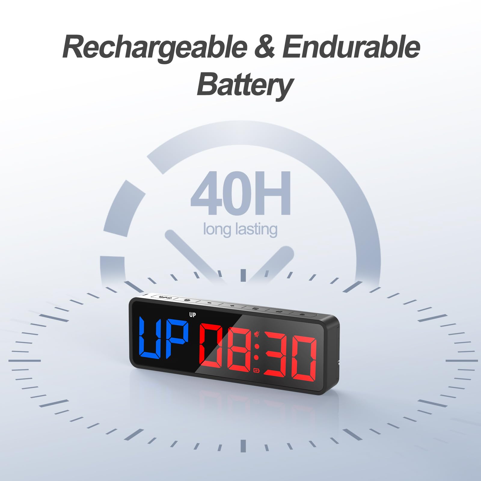 ANJANK Small Portable Gym Timer with Strong Magnet - Interval Timer, Stopwatch & Remote Control for Workouts - Adjustable Brightness & Long Battery Life - Perfect for Home Gym, Garage Training & Boxing Practice