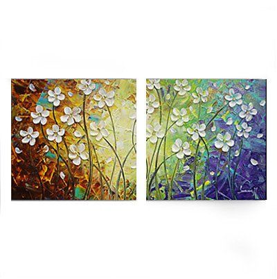 Flower Painting - Acrylic Floral Art for Bedroom Wall Decor, Modern Contemporary Canvas Art - Perfect for Living Room, Bedroom & Home Office Decor