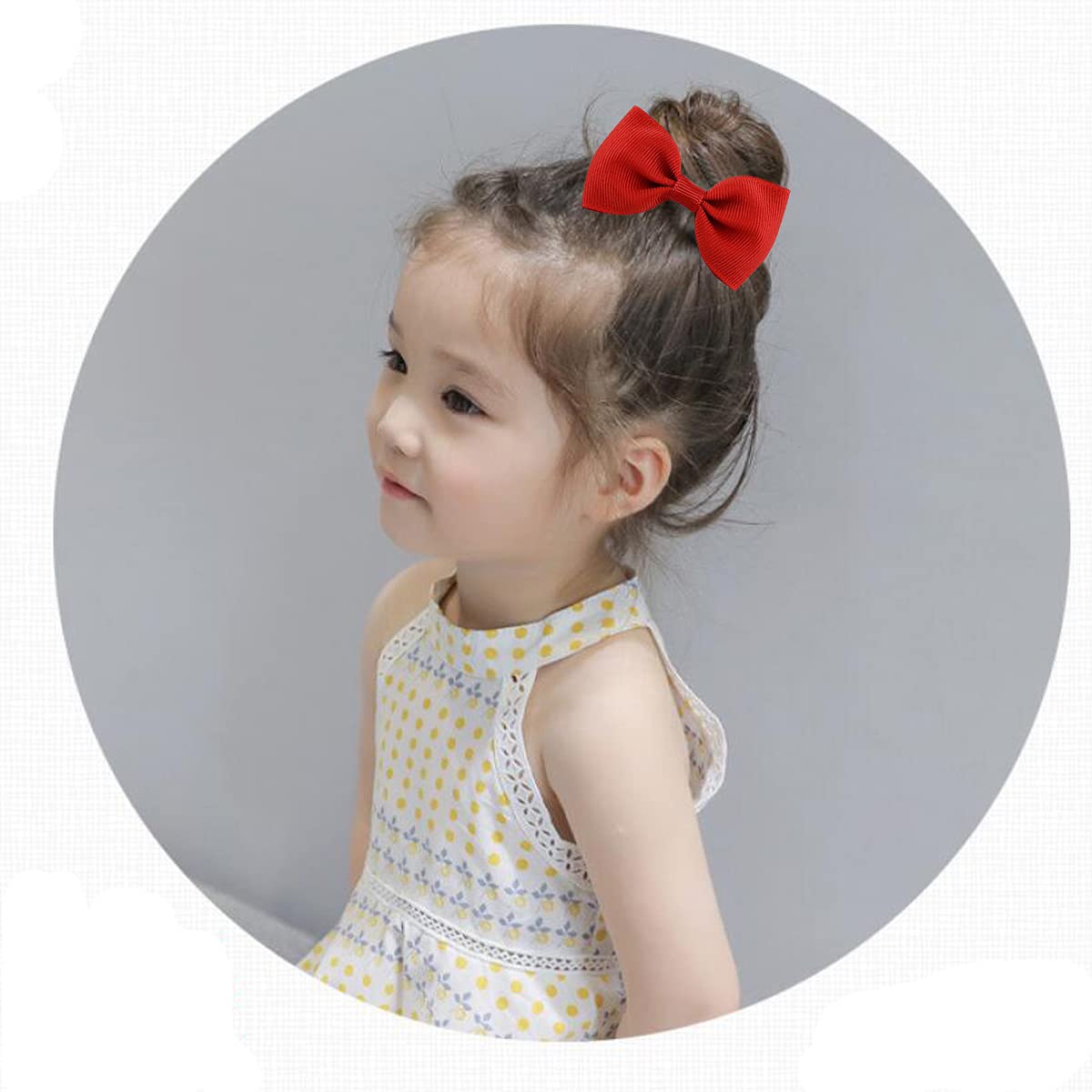 40 Pcs Baby Girls Grosgrain Ribbon Hair Bows Clips - Colorful Barrettes for Toddlers, Kids & Teens - Perfect for Parties, School & Daily Hair Accessories