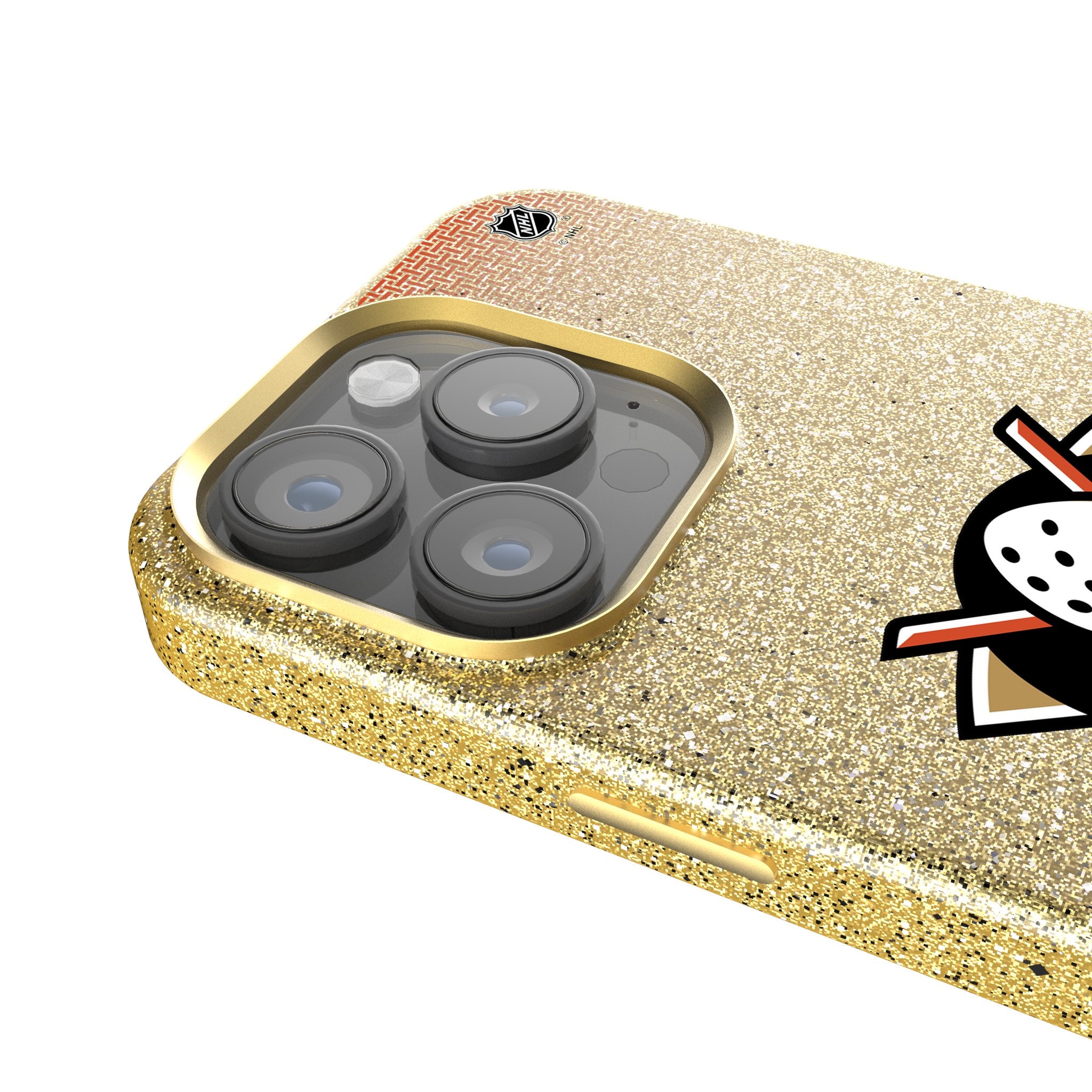Anaheim Ducks Rhinestone Glitter Phone Case for iPhone 14 13 12 11 Pro Max XR - Sparkling Hockey Team Design Protective Cover - Perfect for Fans, Games & Everyday Use