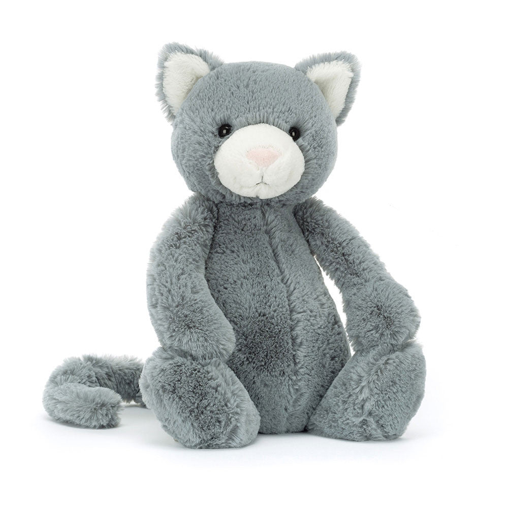 Jellycat Bashful Kitten Plush Toy - Soft & Cuddly Stuffed Animal for Kids & Adults | Perfect for Gifts, Nursery Decor & Comfort