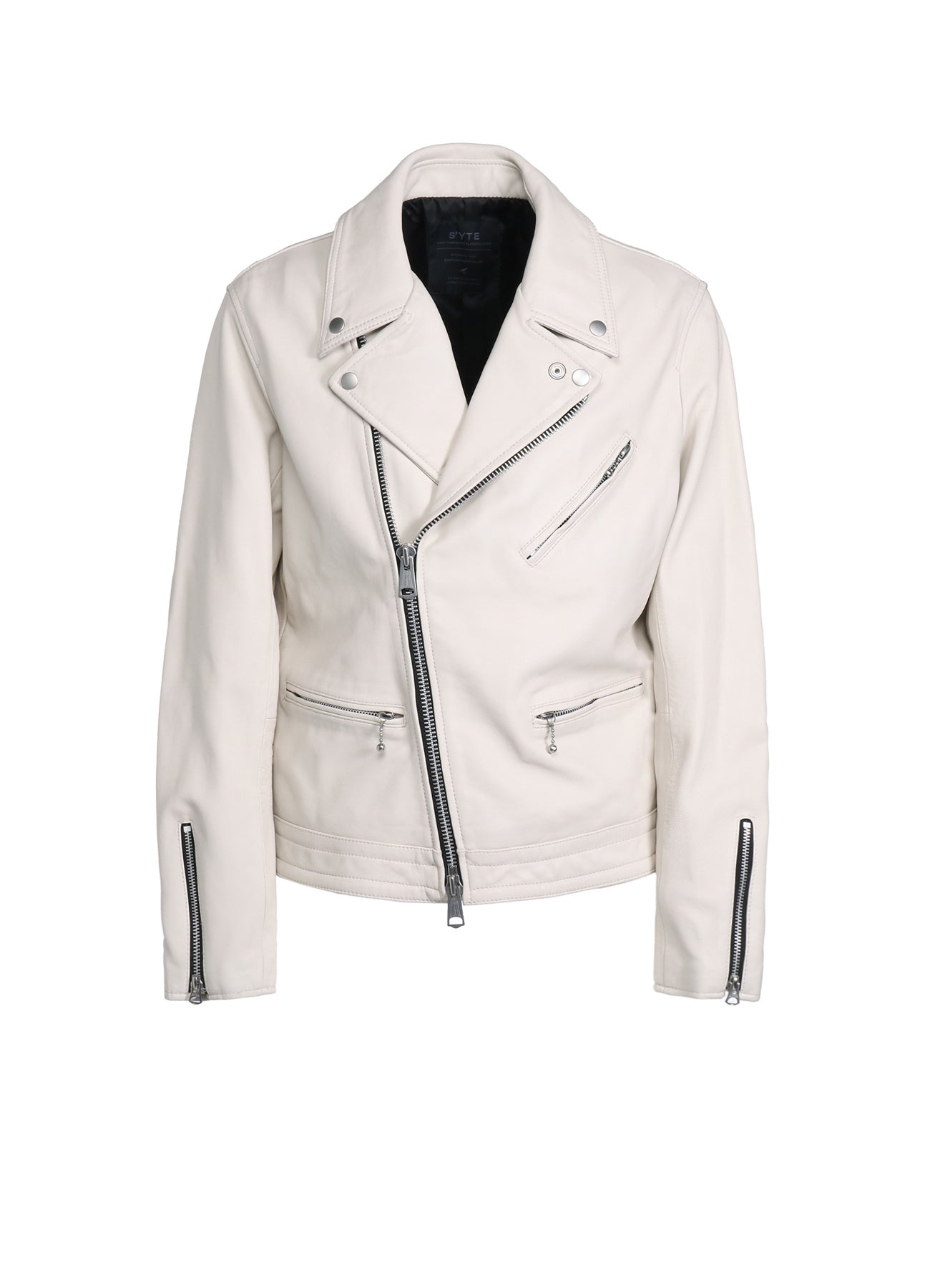 Chrome White Genuine Sheep Leather Double Motorcycle Jacket for Men - Durable Biker Jacket for Riding & Casual Wear