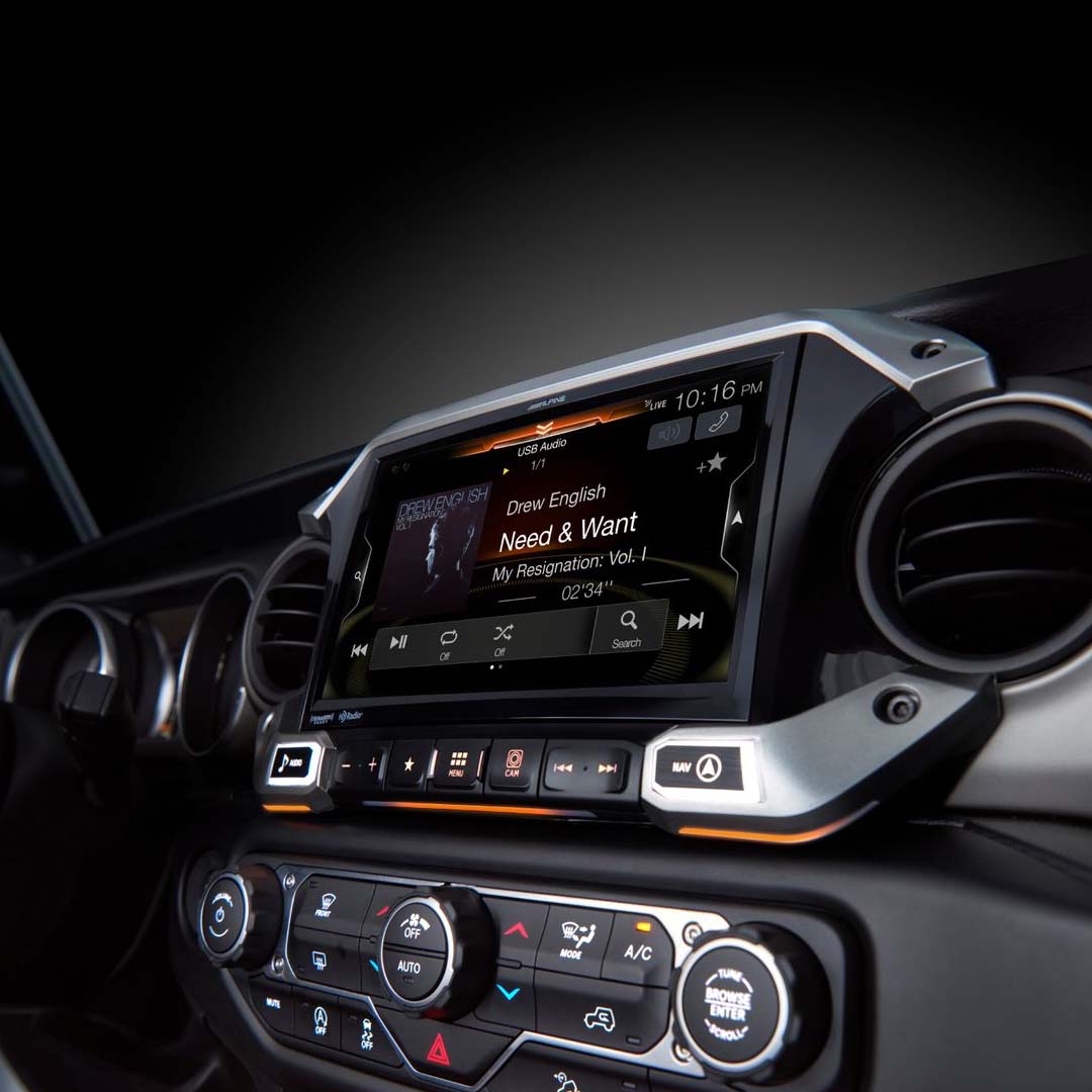 Alpine X409 WRA JL 9-Inch Weatherproof Off-Road GPS Navigation System for Jeep Wrangler (2018) - Perfect for Off-Roading, Camping & Outdoor Adventures