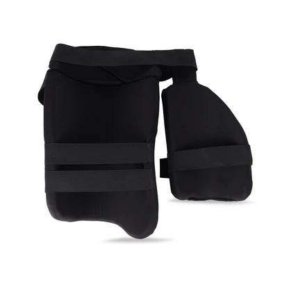SG Combo Ace Protector Adult Thigh Guard - Black - High Impact Protection for Football, Hockey & Rugby - Perfect for Training & Competitive Sports