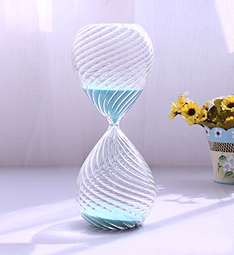 Creative Spiral Sand Timer - 30 Minute Colorful Hourglass for Time Management, Meditation & Classroom Activities (Light Blue)