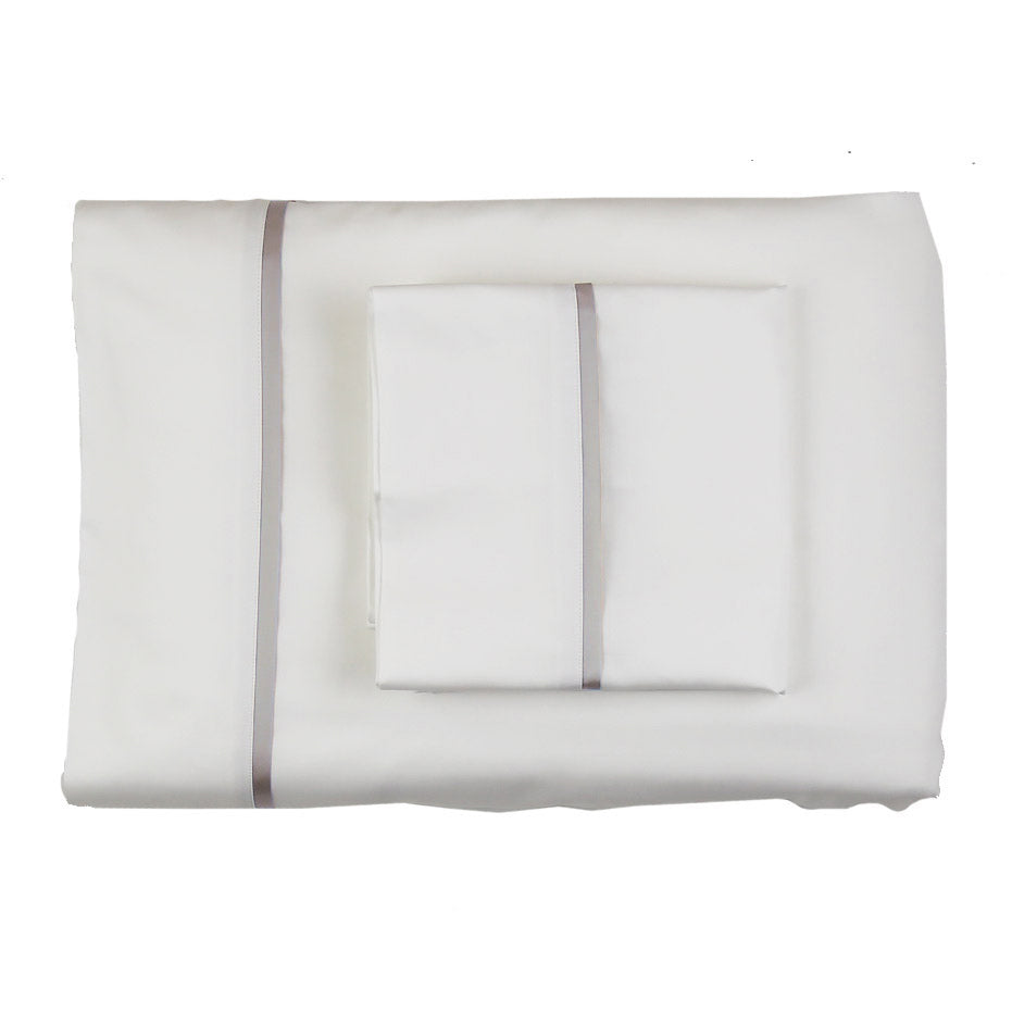 Luxury 100% Silk Trim Sheet Set - Queen Size White Bedding for Ultimate Comfort | Perfect for Master Bedroom, Guest Room & Hotel Decor