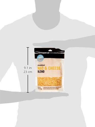 Happy Belly Shredded Mac & Cheese Blend - 8 Oz | Amazon Brand | Perfect for Quick Meals, Snacks & Family Dinners