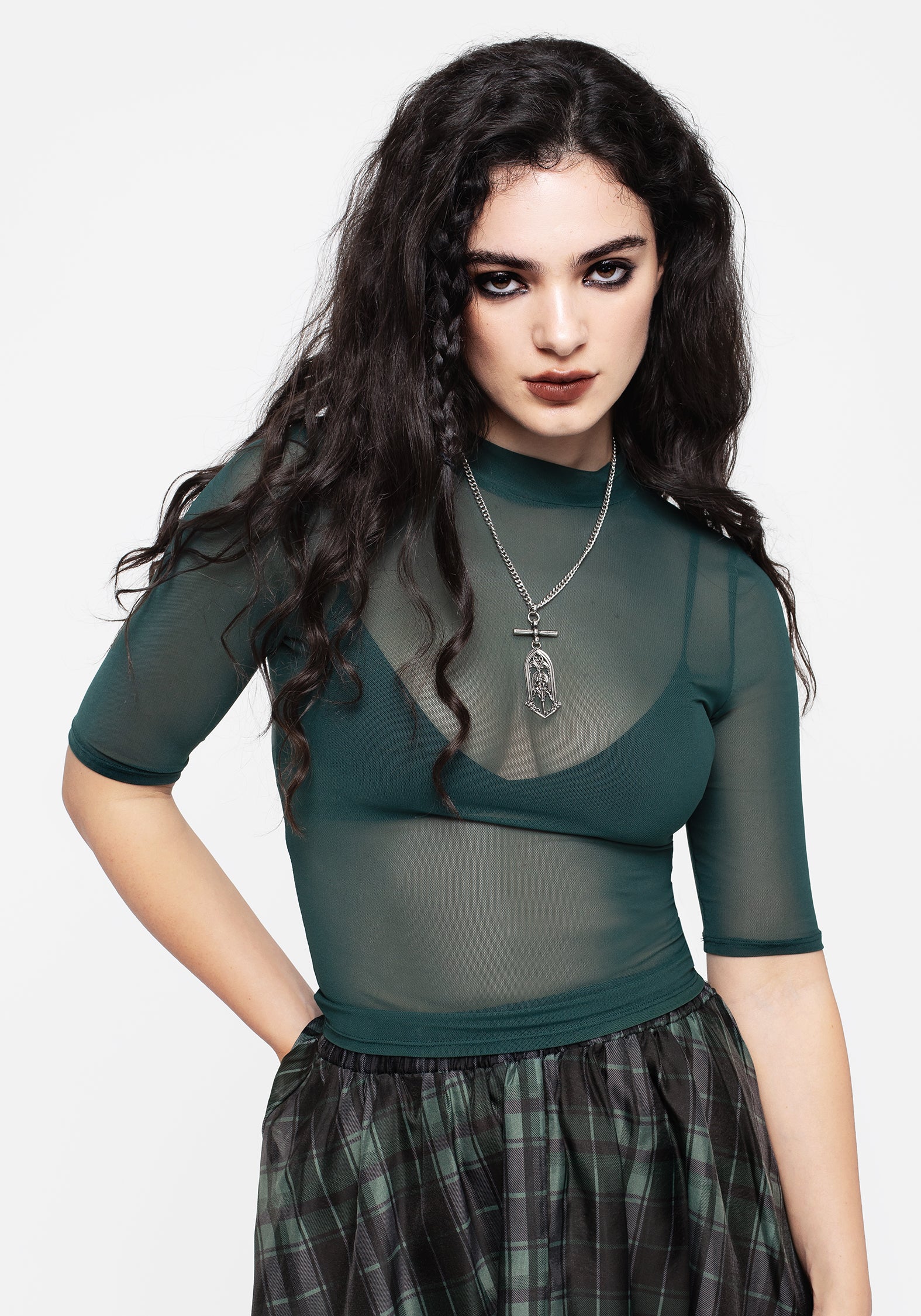 Jinx Mesh Short Sleeve Top for Women - Breathable Green Summer T-Shirt - Perfect for Gym, Yoga, Running & Casual Wear