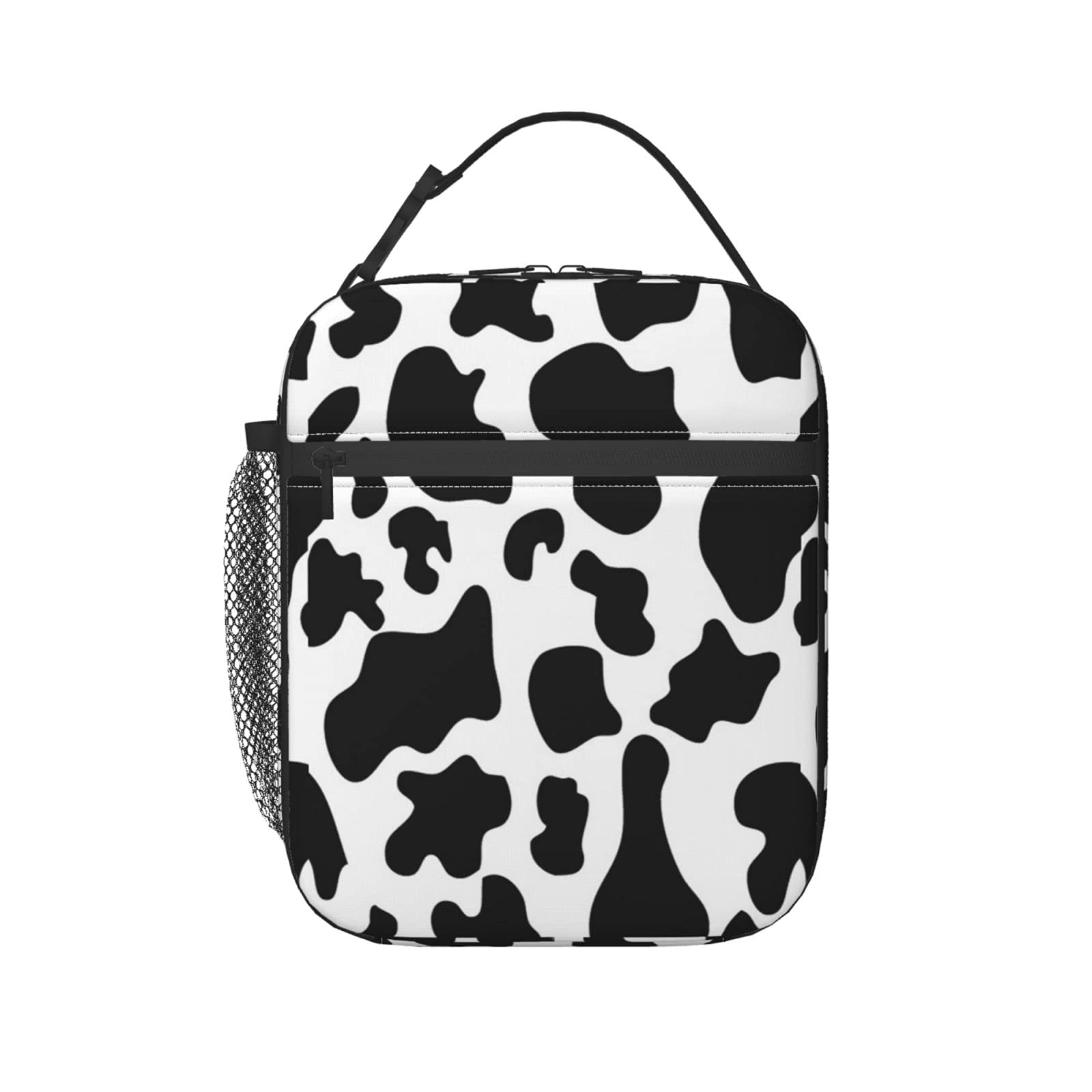 Winko Cow Print Insulated Lunch Bag for Women - Reusable Tote Lunch Box for Office, Work, Picnic & Shopping - Cute Cow Pattern Thermal Food Container for School, Travel & Outdoor Activities