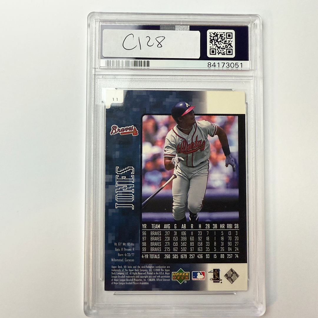 Andruw Jones Autographed 2000 Ionix #11 Baseball Card - PSA Certified Authentic Auto - Perfect for Collectors & Sports Memorabilia Fans