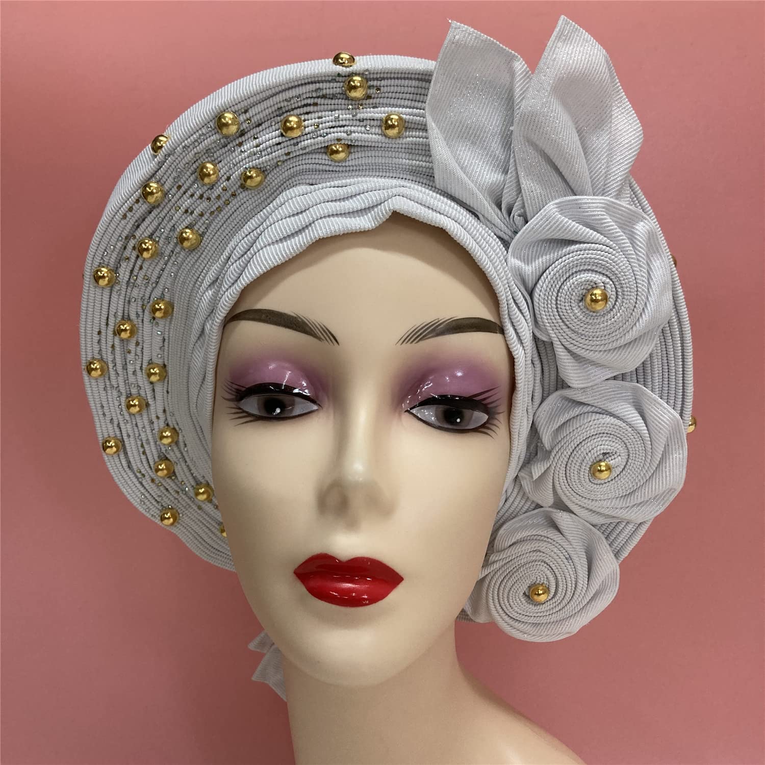 African Gele Headwraps for Women - Handmade Nigerian Headgear for Weddings & Parties - Elegant Headwraps for Special Occasions, Church Events & Cultural Celebrations