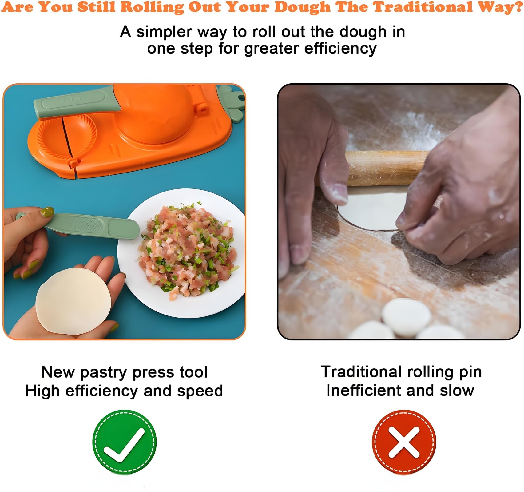 SAVIMIA 2-in-1 Dumpling Maker Press Mold - Multifunctional DIY Dumpling Skin & Empanada Maker Tool for Dumplings, Wontons | Perfect for Home Cooking, Asian Cuisine & Party Food Prep