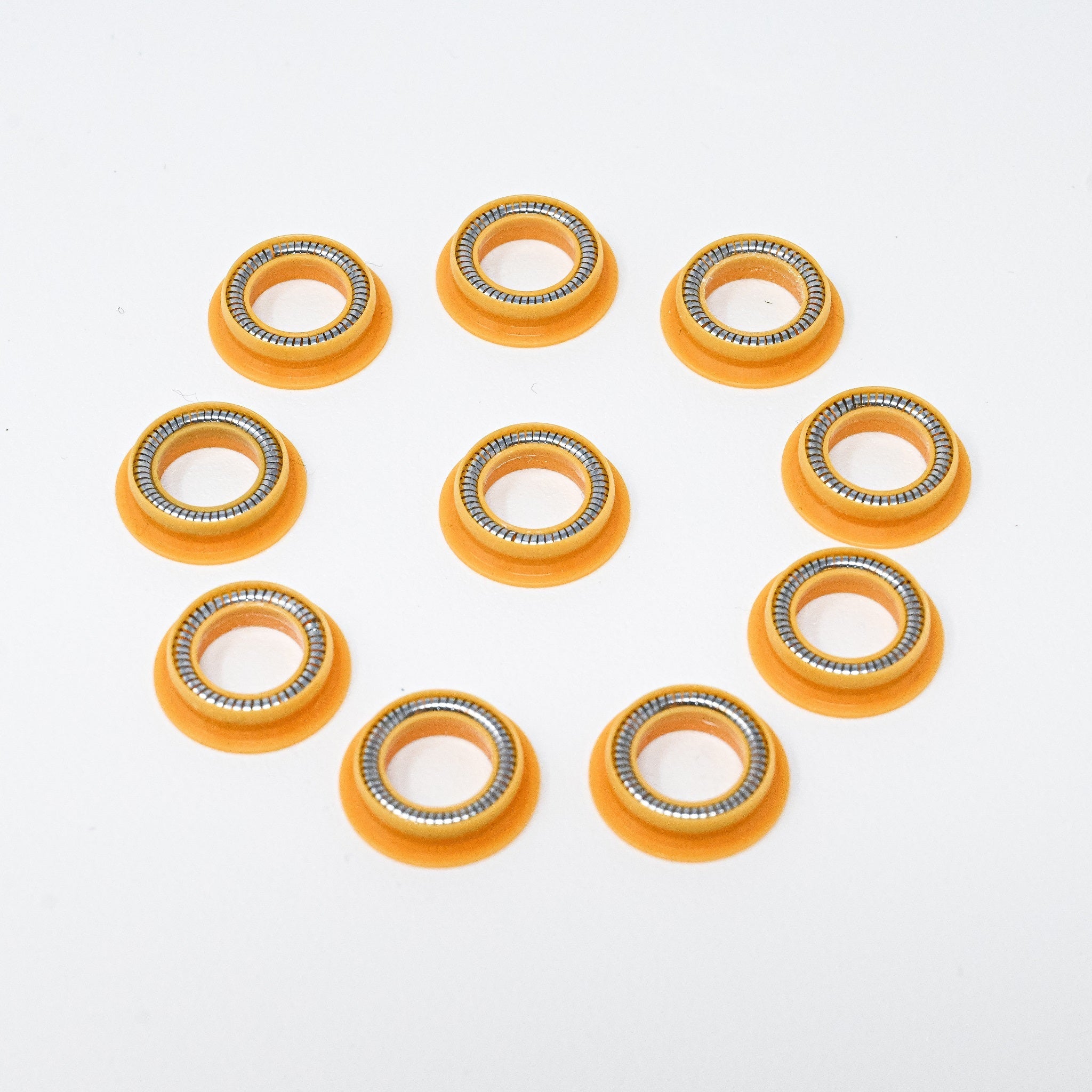 3/8 Inch Stainless Steel Flanged Seal - Pack of 10 - High Temperature & Pressure Resistant for Plumbing, Hydraulic Systems & Industrial Equipment