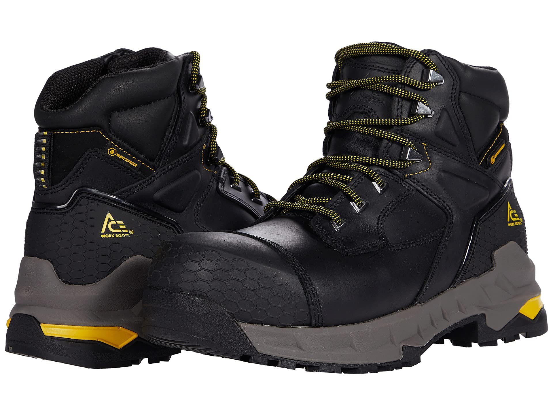 Slip & Water Resistant Composite Toe Work Boots for Men & Women - Shoes for Crews Redrock Unisex Safety Shoes | Ideal for Construction, Warehouse & Outdoor Work