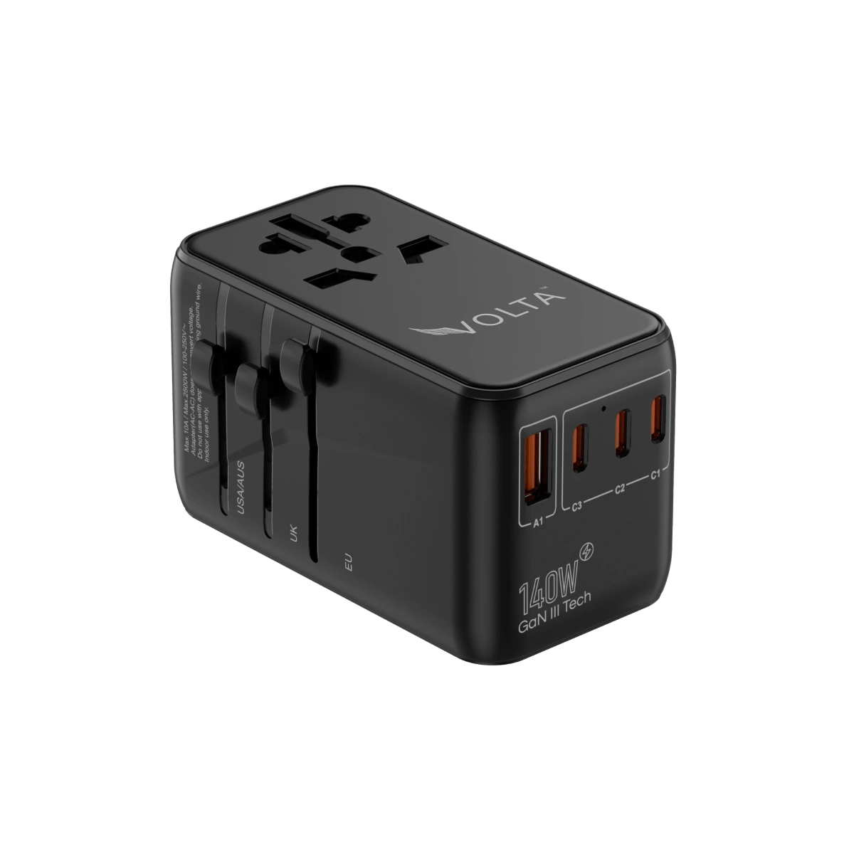 TravelGo 140W Fast Charging Power Adapter - Universal USB-C PD Charger for Laptop, Phone, Tablet | Perfect for Travel, Office & Home Use