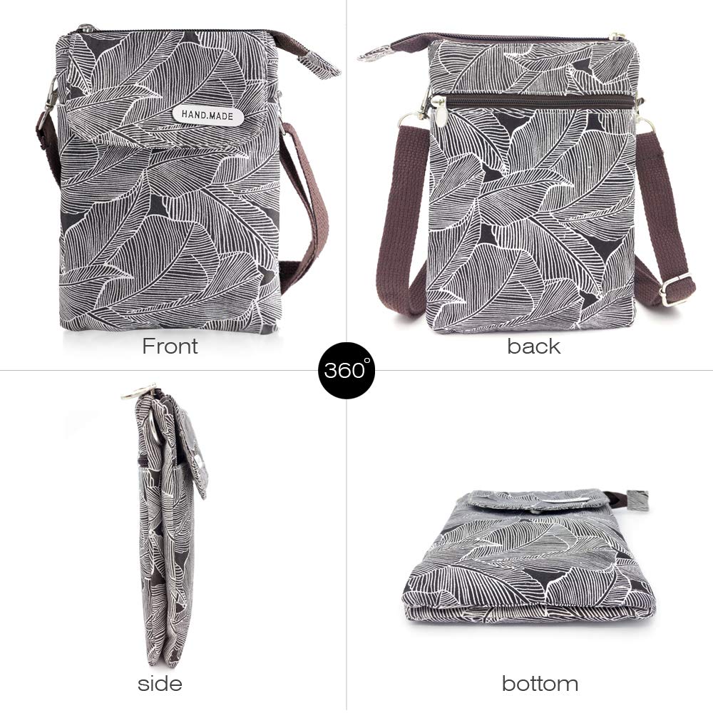 Stylish Canvas Crossbody Phone Purse Wallet for Women & Teen Girls - Roomy & Lightweight with Adjustable Shoulder Strap - Perfect for Travel, Shopping & Everyday Use