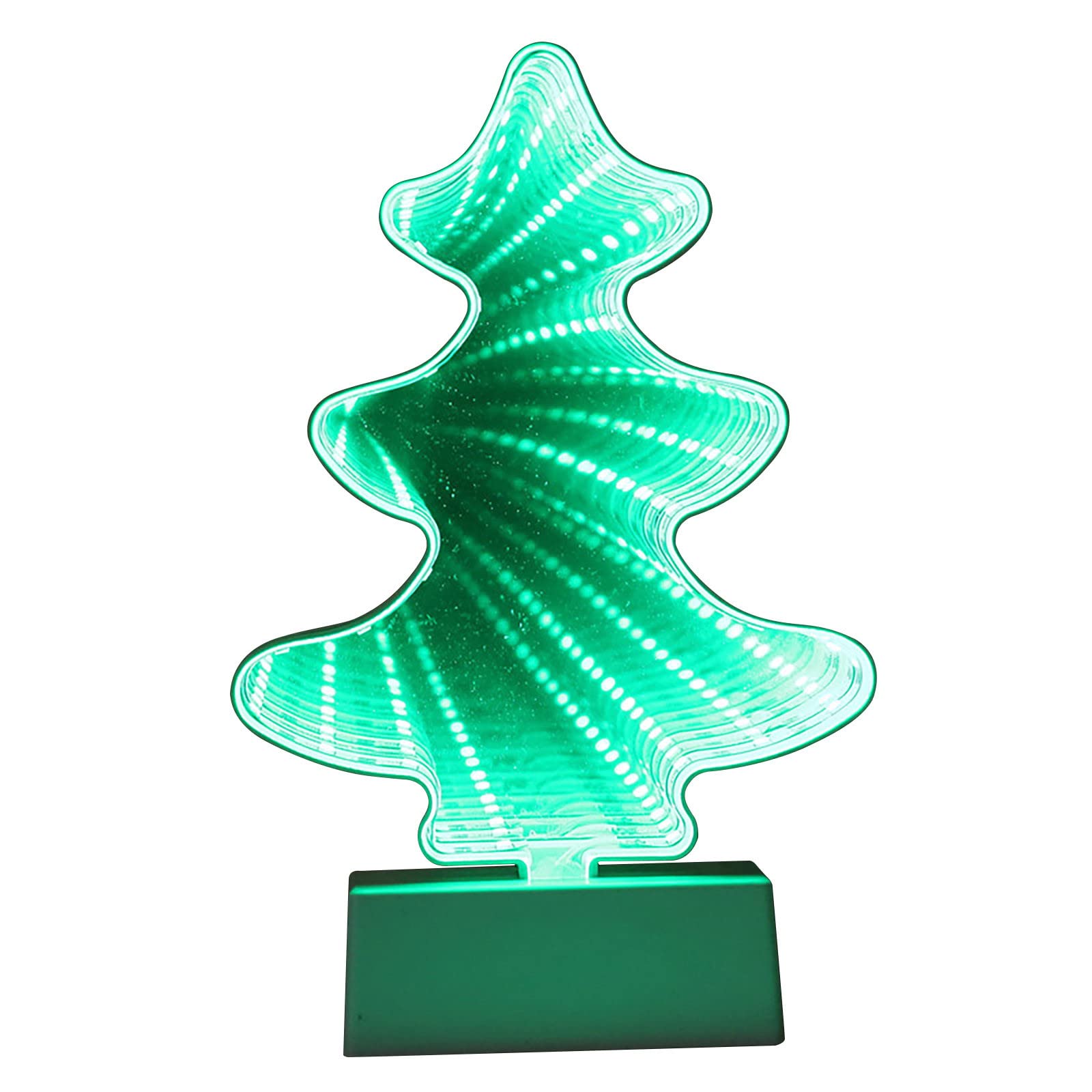 3D LED Mirror Tunnel Lights for Christmas Tree Decorations