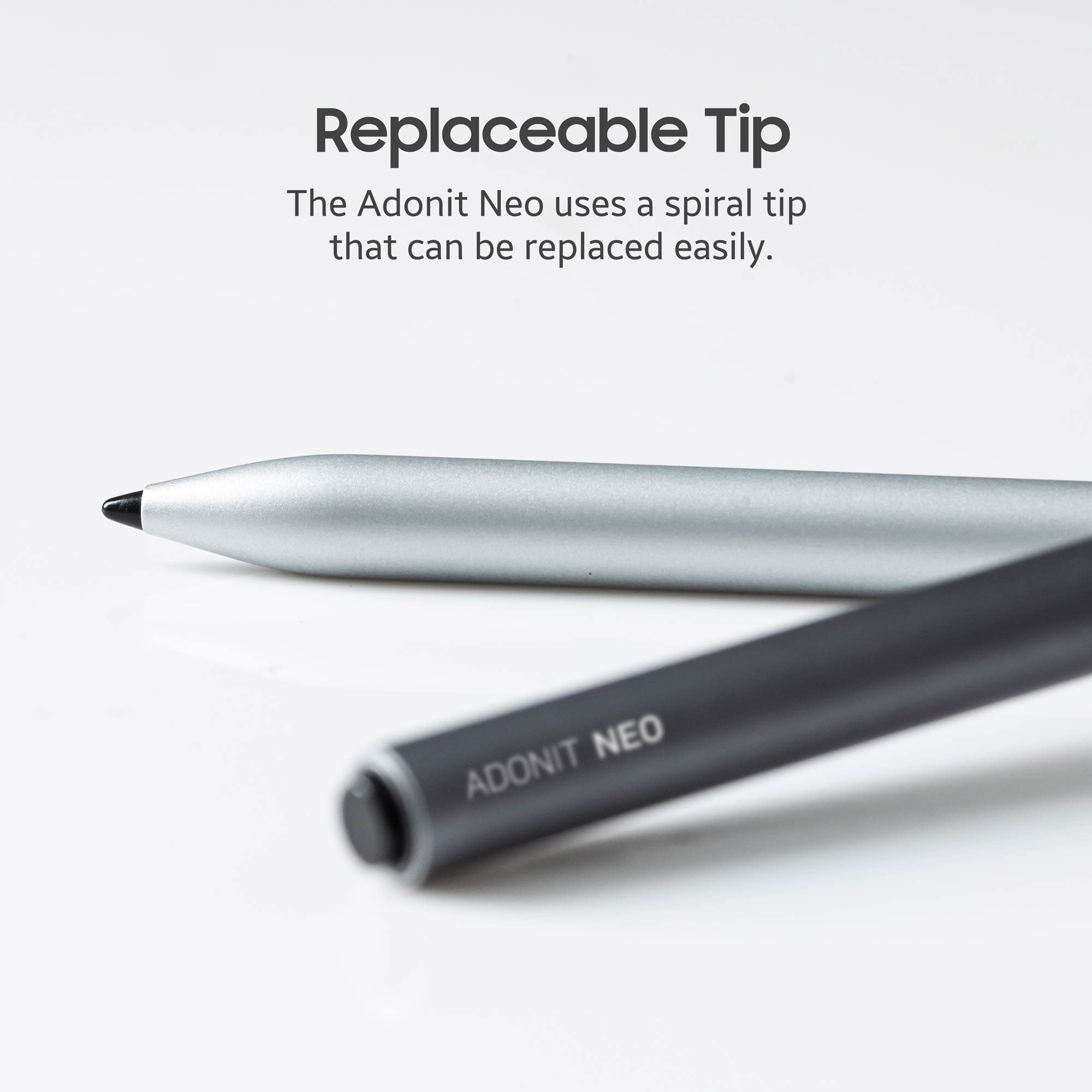 Adonit Neo Matte Silver Magnetic iPad Stylus - Palm Rejection Pencil for Writing & Drawing - Compatible with iPad Air 4th/3rd Gen, iPad Mini 6/5th Gen, iPad 9/8/7/6th Gen, iPad Pro 11/12.9