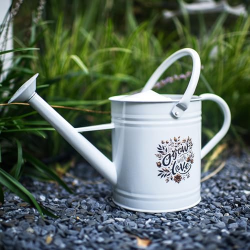 1 Gallon White With Floral Design