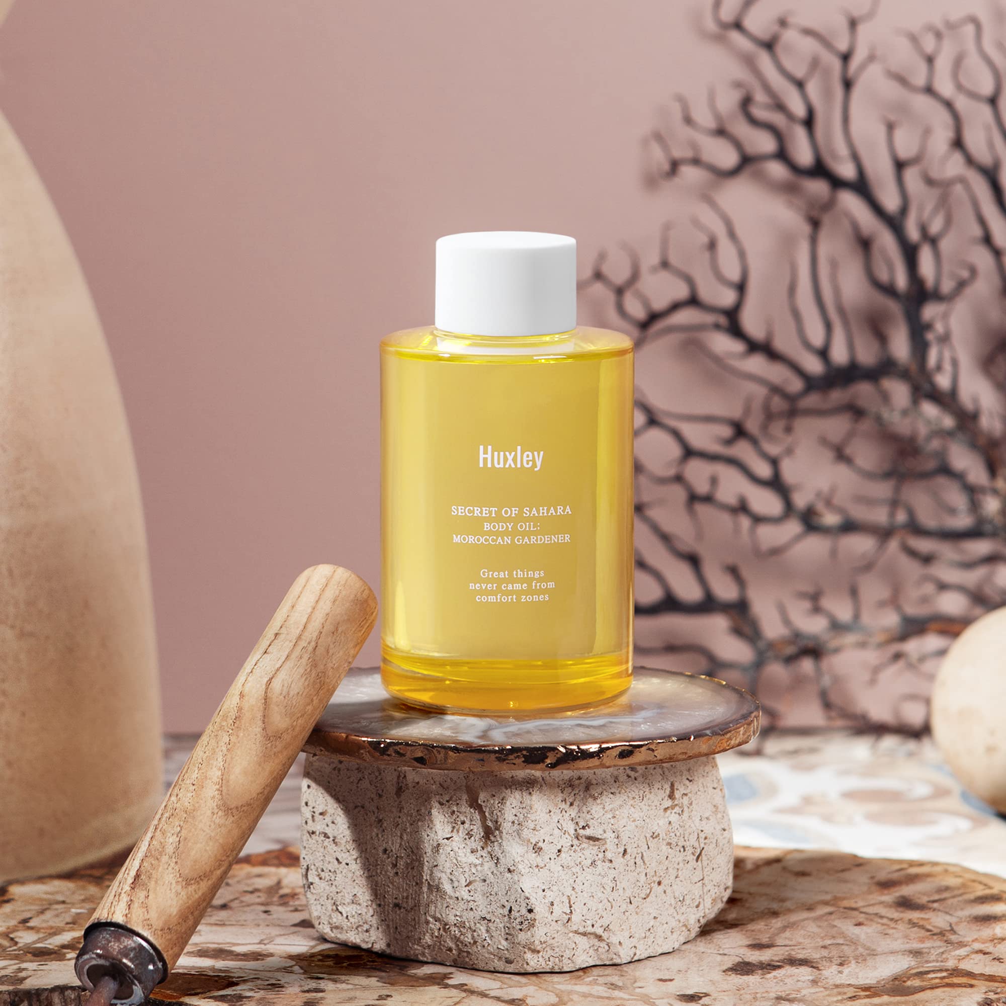 Huxley Secret of Sahara Body Oil - Moroccan Gardener 3.38 fl oz | Korean Nourishing Body Oil for Dry Skin | Hydrating & Moisturizing | Perfect for Daily Skincare & Spa Treatments