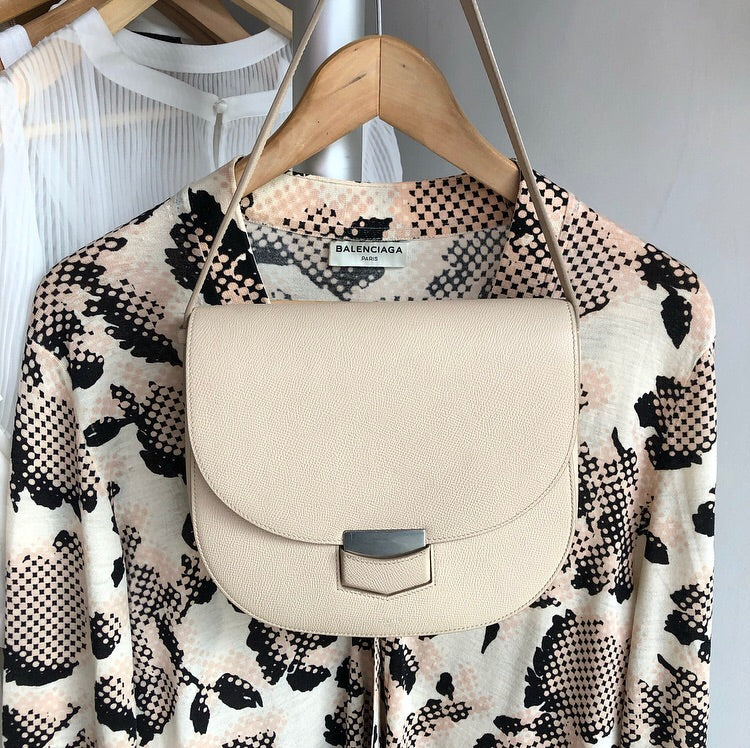 Celine Light Beige Medium Trotteur Crossbody Bag for Women | Luxury Leather Shoulder Purse | Perfect for Work, Travel & Evening Events