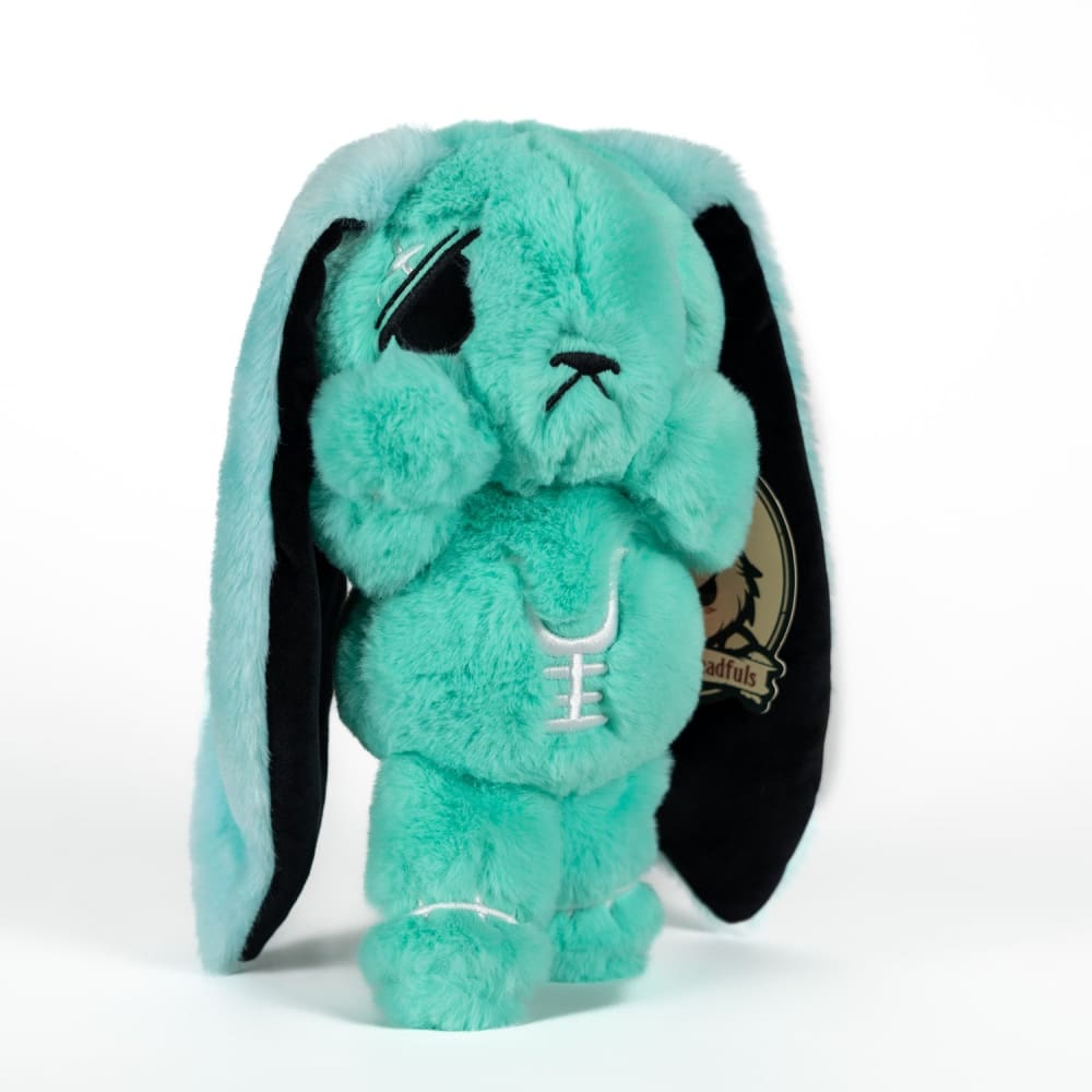 Plushie Dreadfuls Anxiety Rabbit Stuffed Animal - Teal Limited Edition Soft Plush Toy for Stress Relief & Emotional Support | Perfect Gift for Anxiety Sufferers, Therapy Comfort & Bedroom Decor