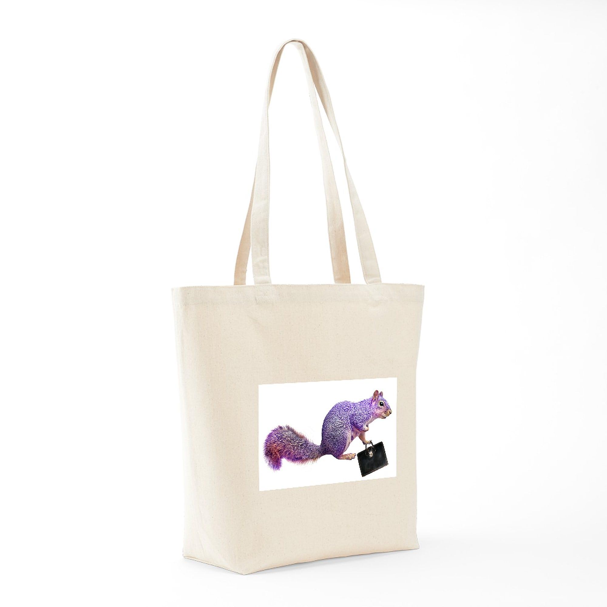 Purple Squirrel Canvas Tote Bag - Eco-Friendly Reusable Shopping Bag for Groceries, Beach & Daily Use | Natural Cotton Carryall by CafePress