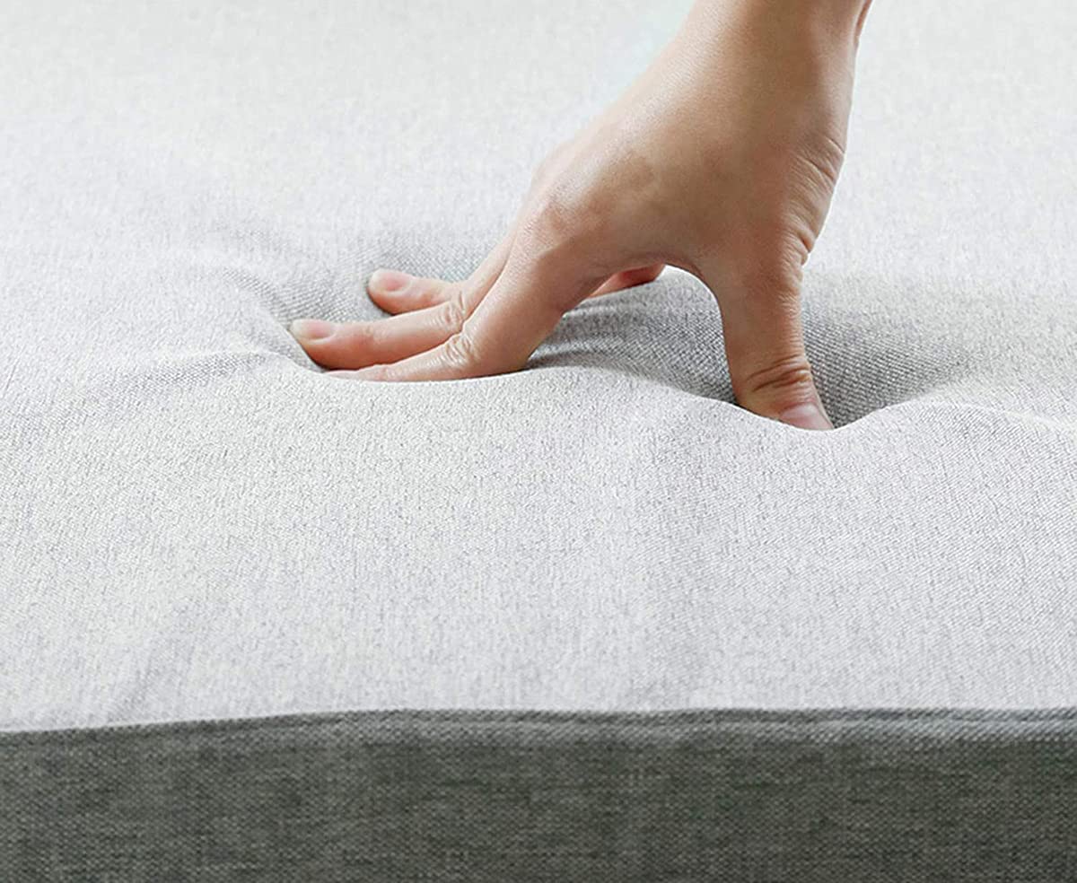 Waterproof Outdoor Bench Cushion with Ties - Soft Memory Foam Patio Furniture Seat Cushion for Garden Swing, Indoor Sofa, Bay Window | Durable & Comfortable for Backyard, Deck, Porch, Living Room