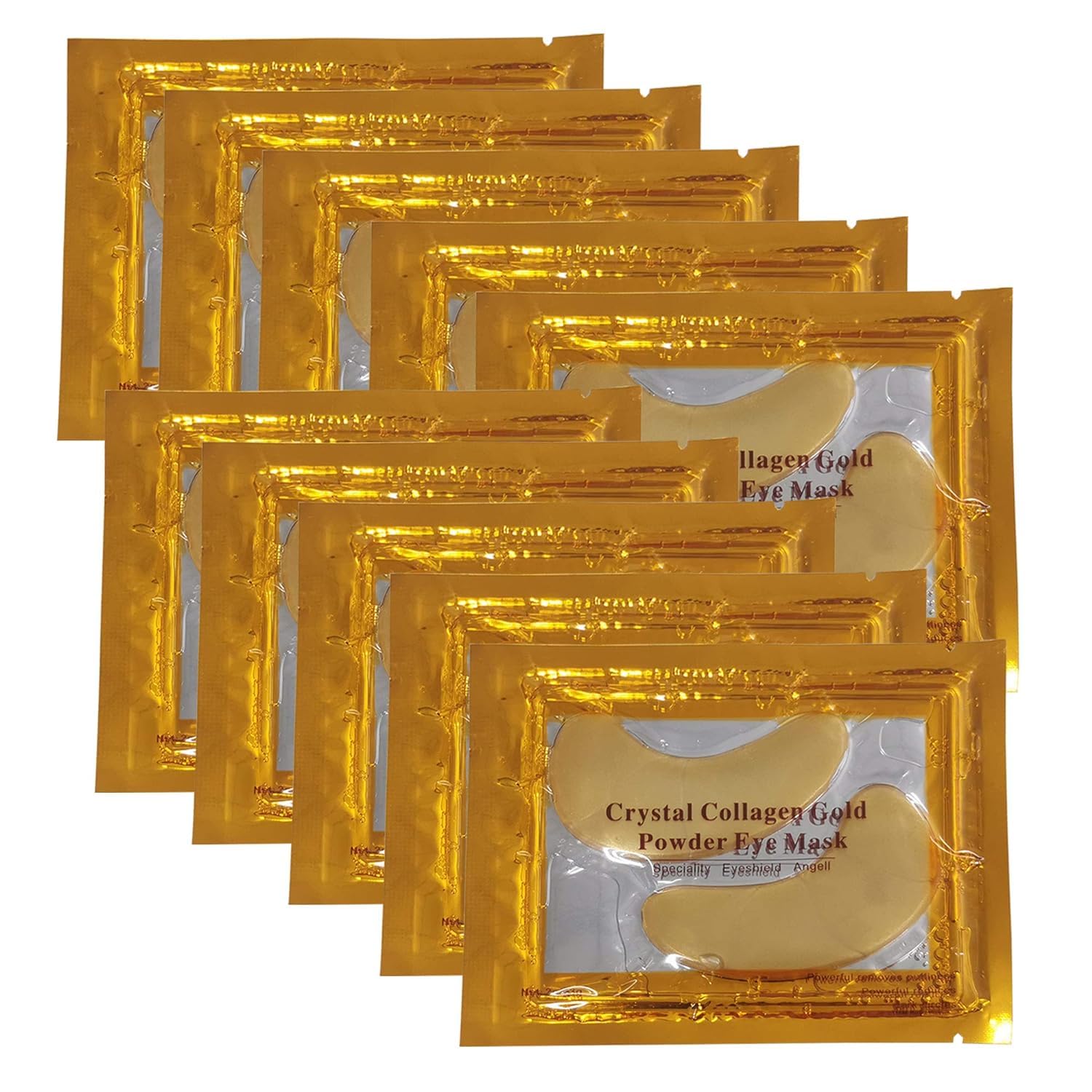 MAPPERZ Gold Eye Treatment Mask - Under Eye Patches for Dark Circles & Bags, Collagen Eye Mask for Puffy Eyes, Anti-Wrinkle & Anti-Aging Care (1 Pair) - Perfect for Nighttime Skincare & Morning Refreshment