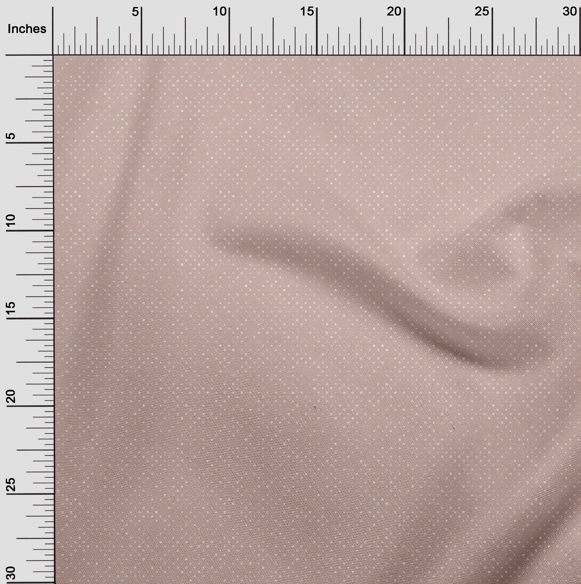 oneOone Polyester Spandex Peach Skin Fabric - Soft Dotted Print Material for Dresses (56 Inch Wide) | Perfect for DIY Fashion, Home Decor & Craft Projects