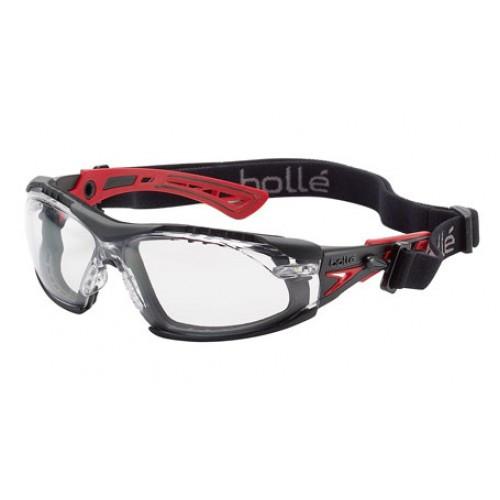 Bolle Rush Plus Safety Glasses - ANSI Z87.1 Certified Protective Eyewear for Construction, Woodworking & DIY Projects - Anti-Fog, Scratch-Resistant Lenses for Workplace Safety