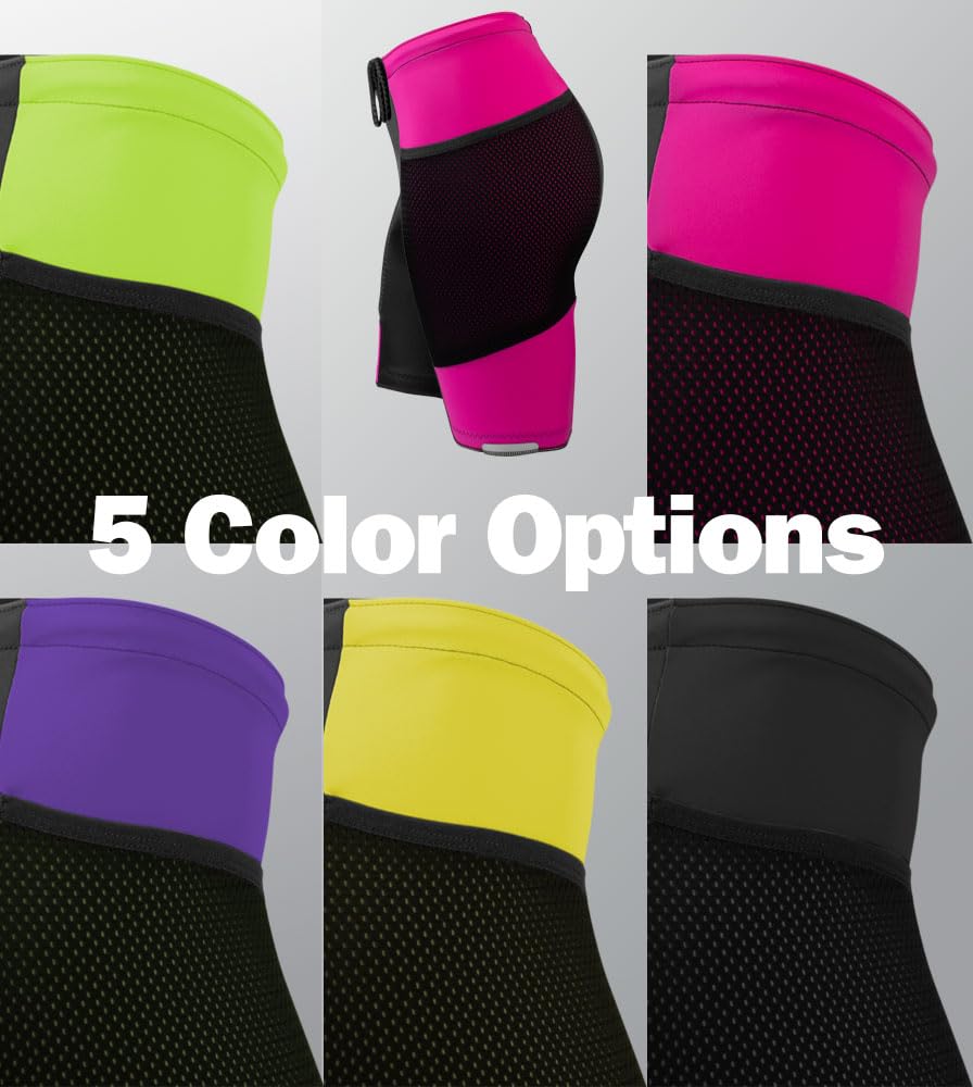 Women's Gel Touring Padded Bike Shorts - Long Distance Cycling with Mesh Pockets - Made in USA - Perfect for Road Biking, Spinning & Outdoor Adventures