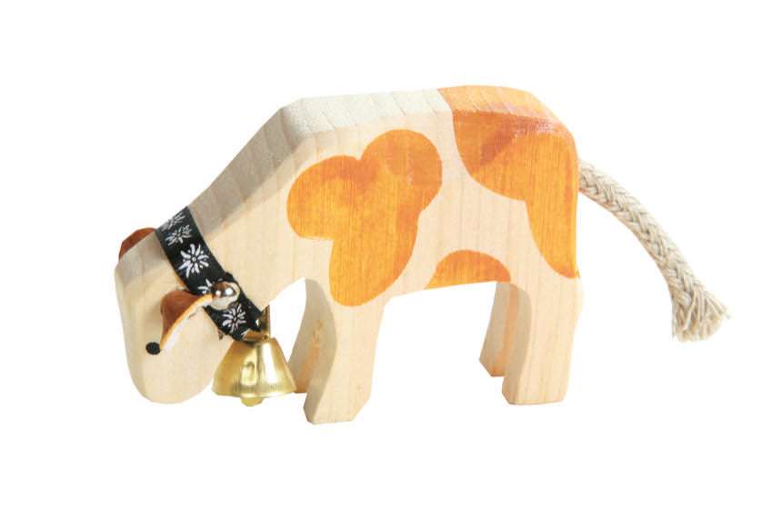 Marc Trauffer Traditional Swiss Cows Figurine - Authentic Swiss Decor for Home & Office - Perfect for Farmhouse, Alpine, and European Style Decorations