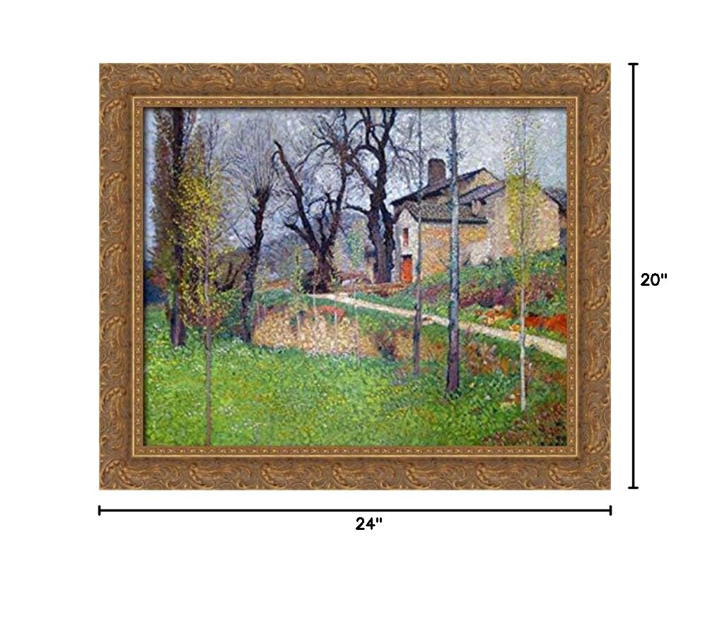 Henri Martin Gold Ornate Wood Framed Canvas Art - 24x20 Wall Decor for Living Room, Bedroom & Office | The House of Sabotier